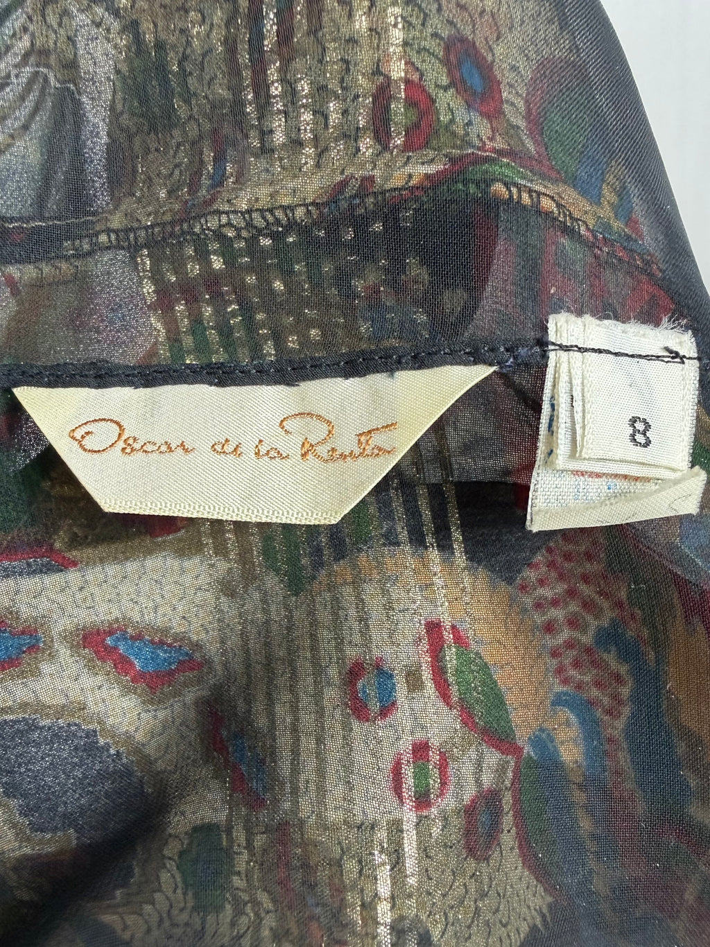 70's OSCAR DE LA RENTA Silk Dress