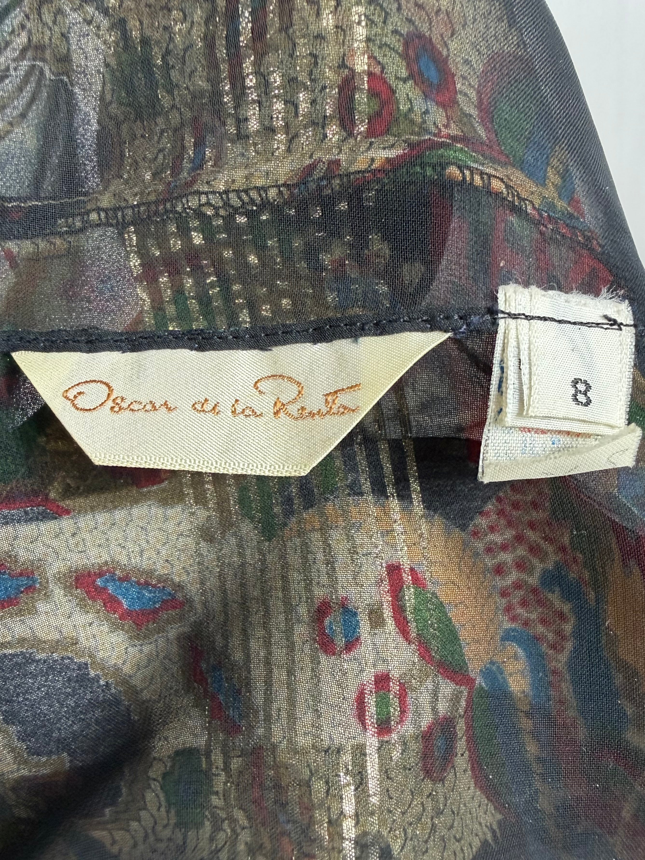 70's OSCAR DE LA RENTA Silk Dress