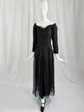 80's VICTOR COSTA Ruched Dress