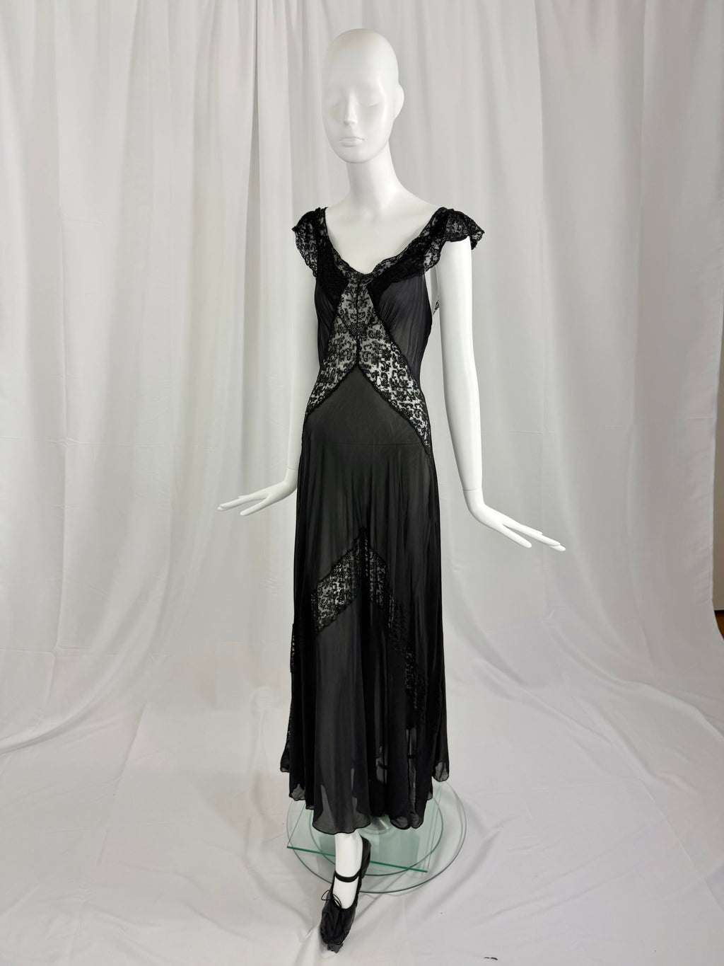 1940's Bias Cut Silk Slip Dress