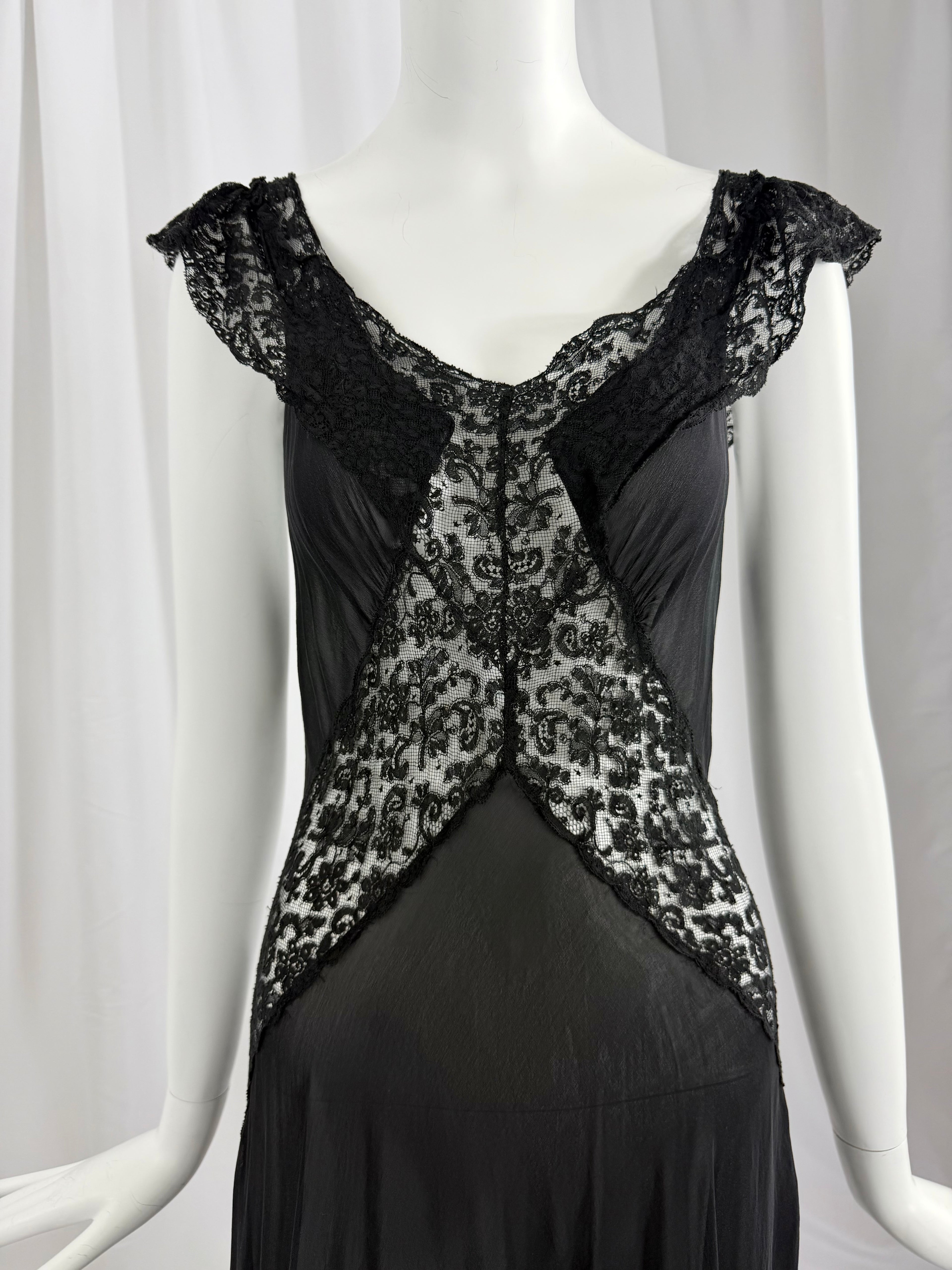 1940's Bias Cut Silk Slip Dress