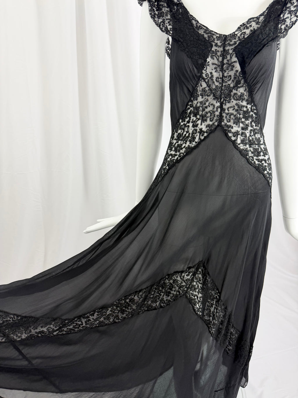1940's Bias Cut Silk Slip Dress