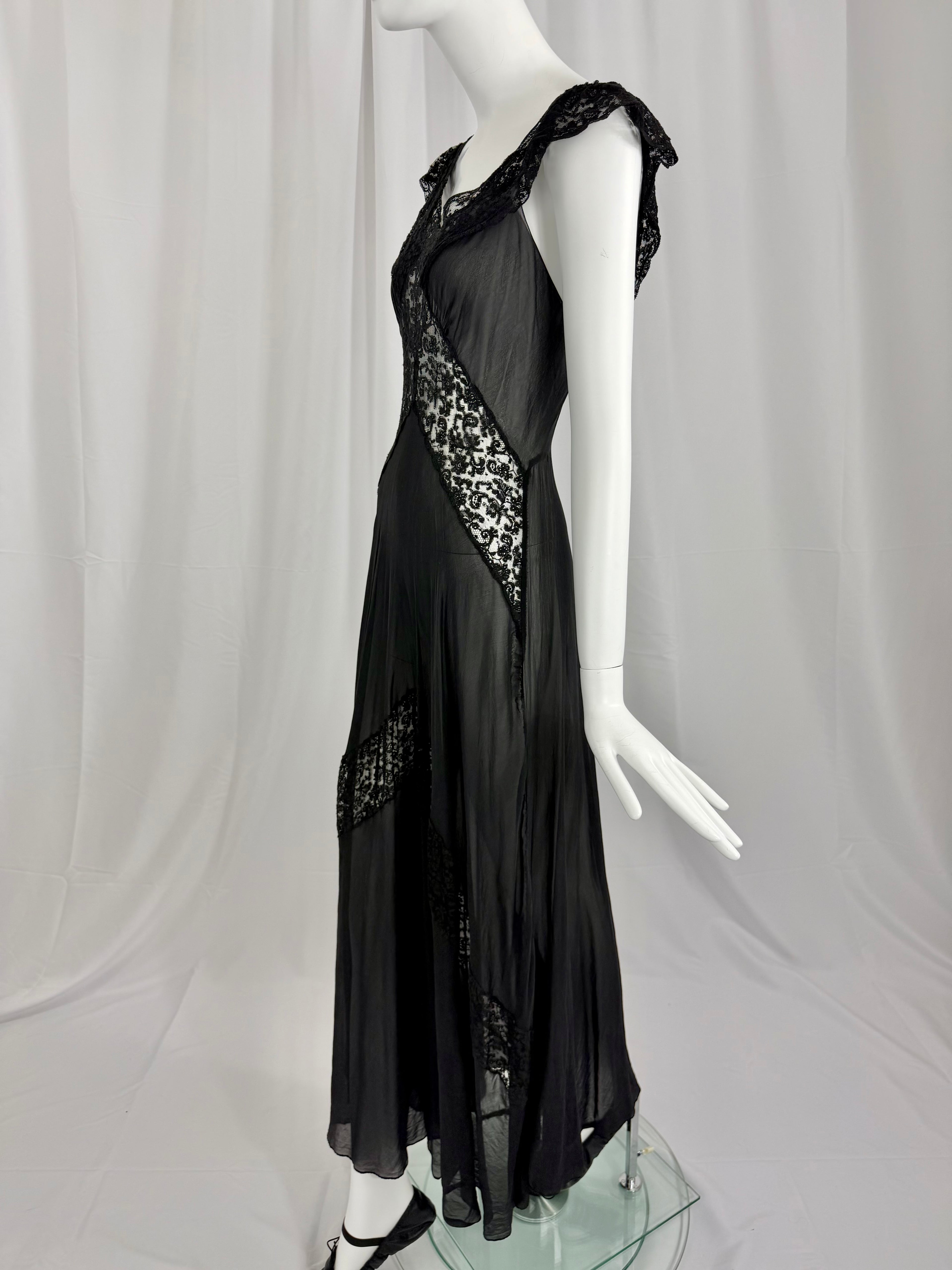 1940's Bias Cut Silk Slip Dress