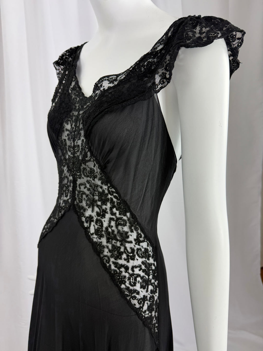 1940's Bias Cut Silk Slip Dress