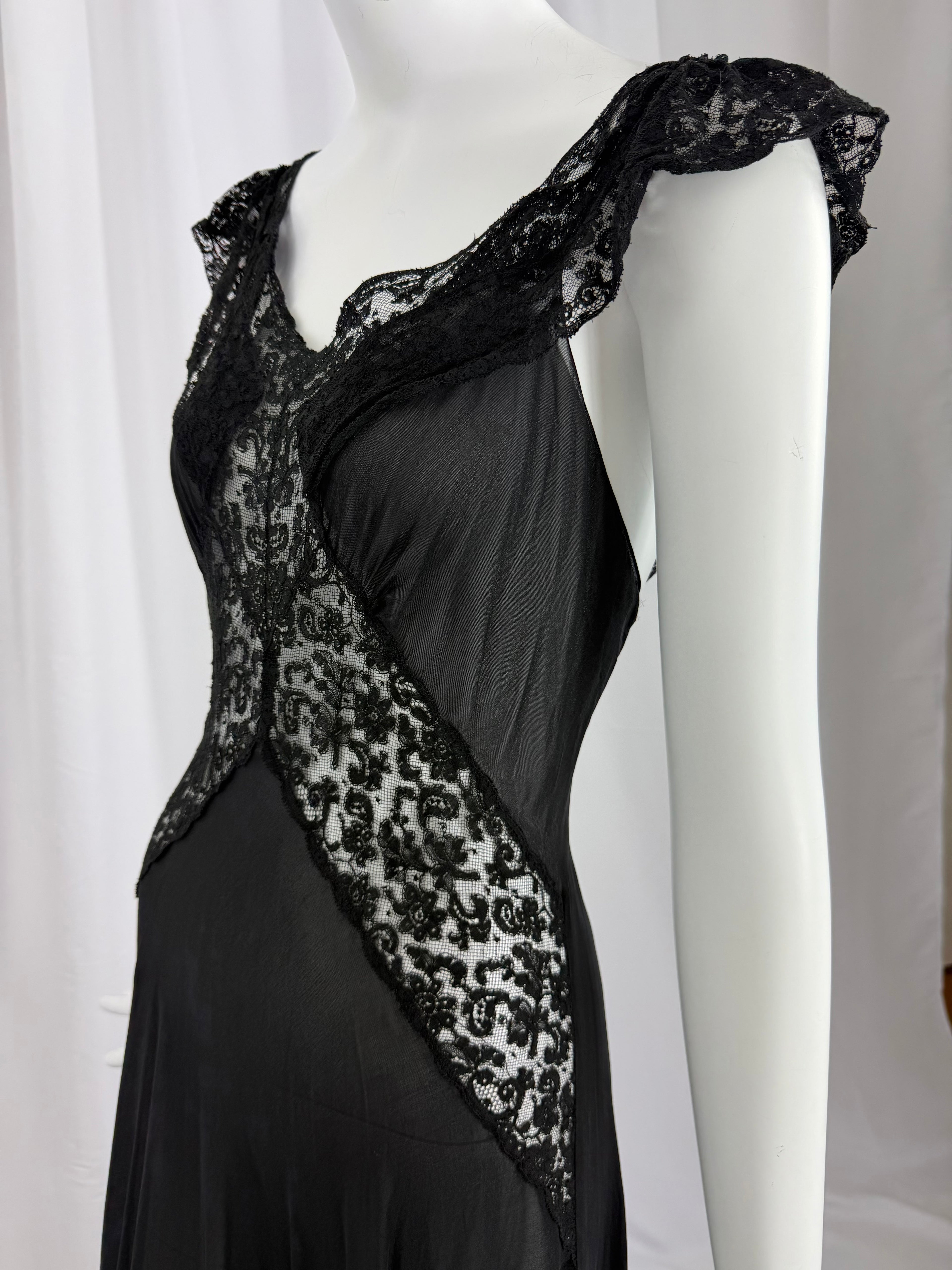 1940's Bias Cut Silk Slip Dress