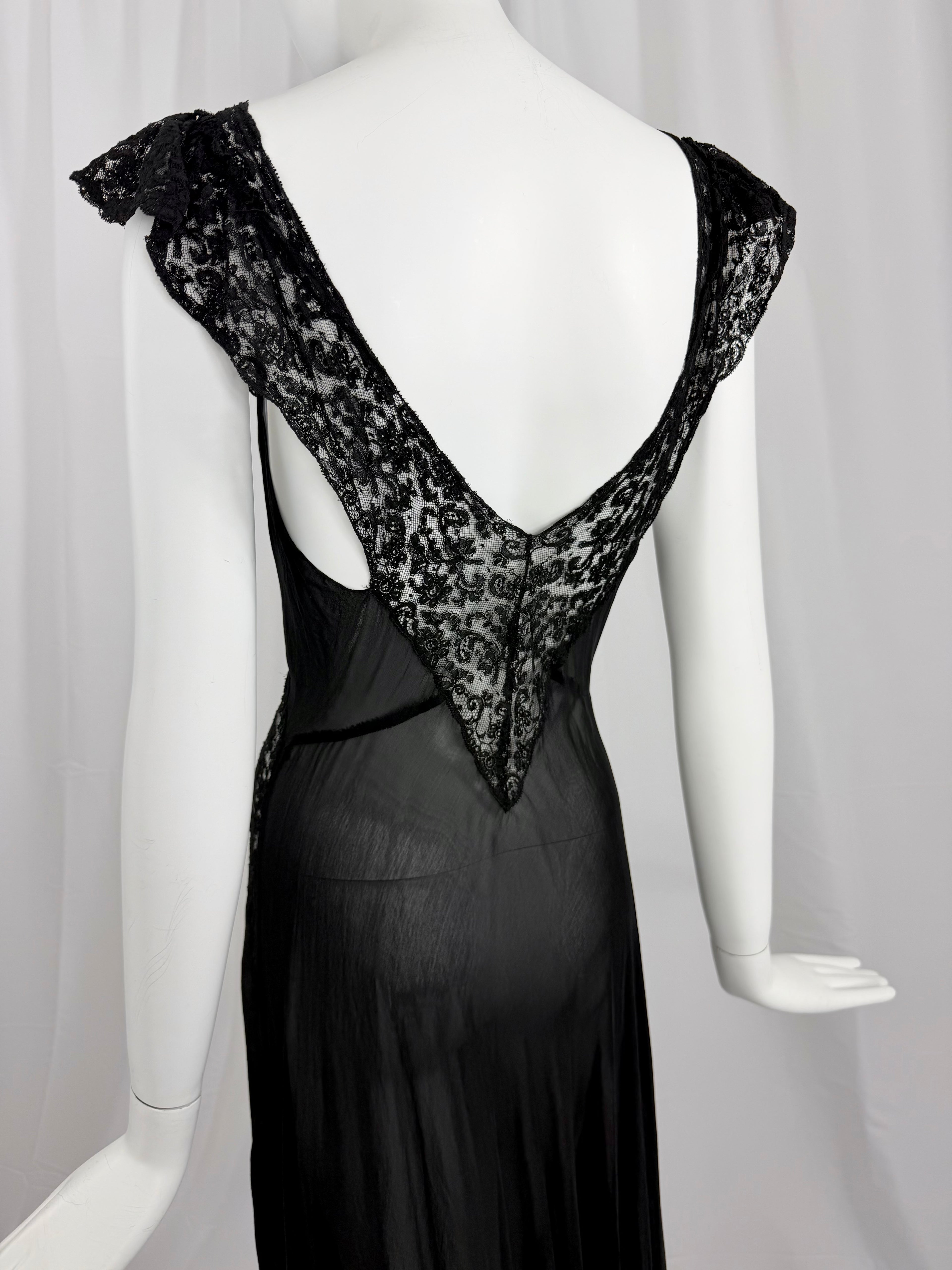 1940's Bias Cut Silk Slip Dress