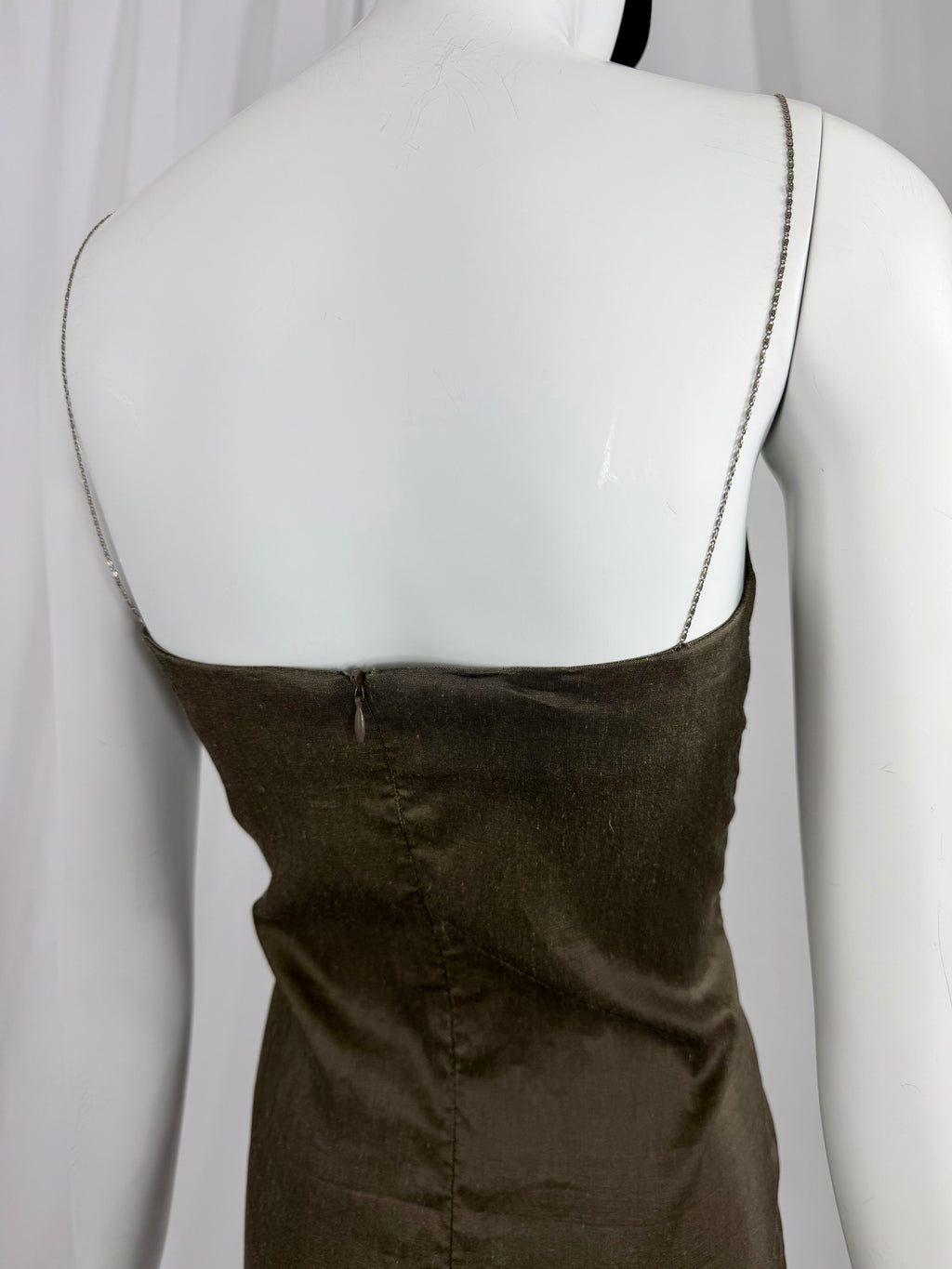 Y2K Stretch Linen Slip Dress