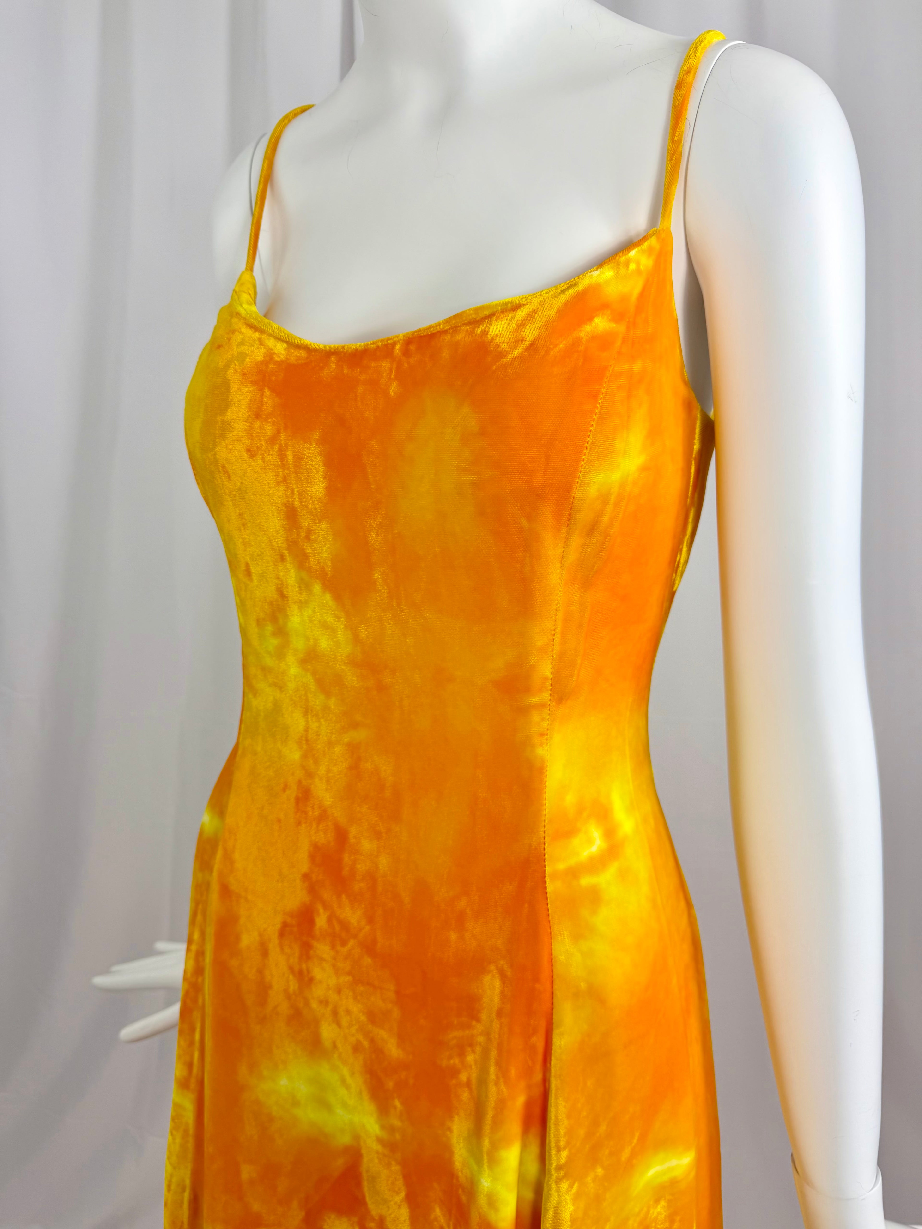 F/W '94 TODD OLDHAM Tie Dye Velvet Dress