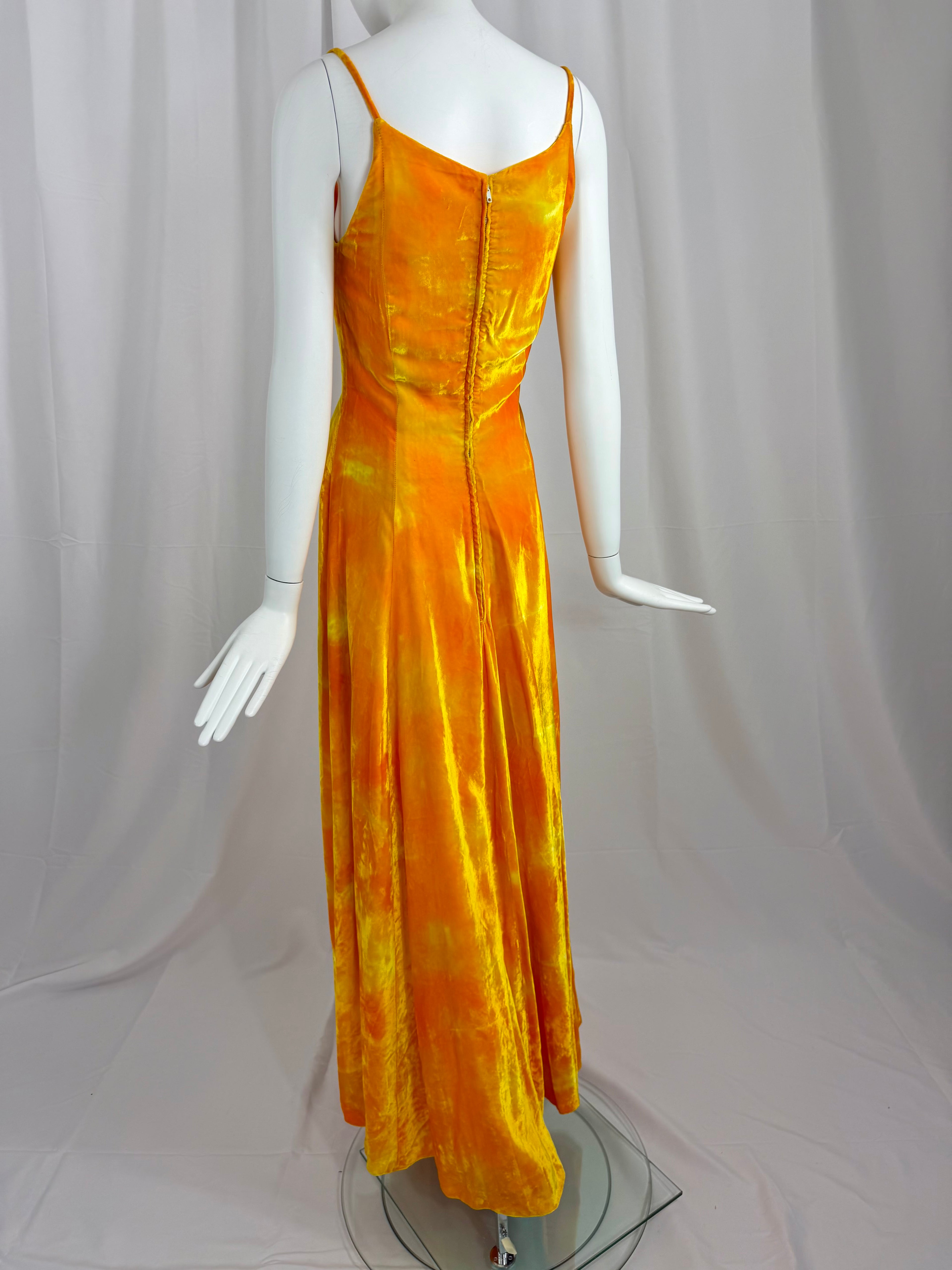 F/W '94 TODD OLDHAM Tie Dye Velvet Dress