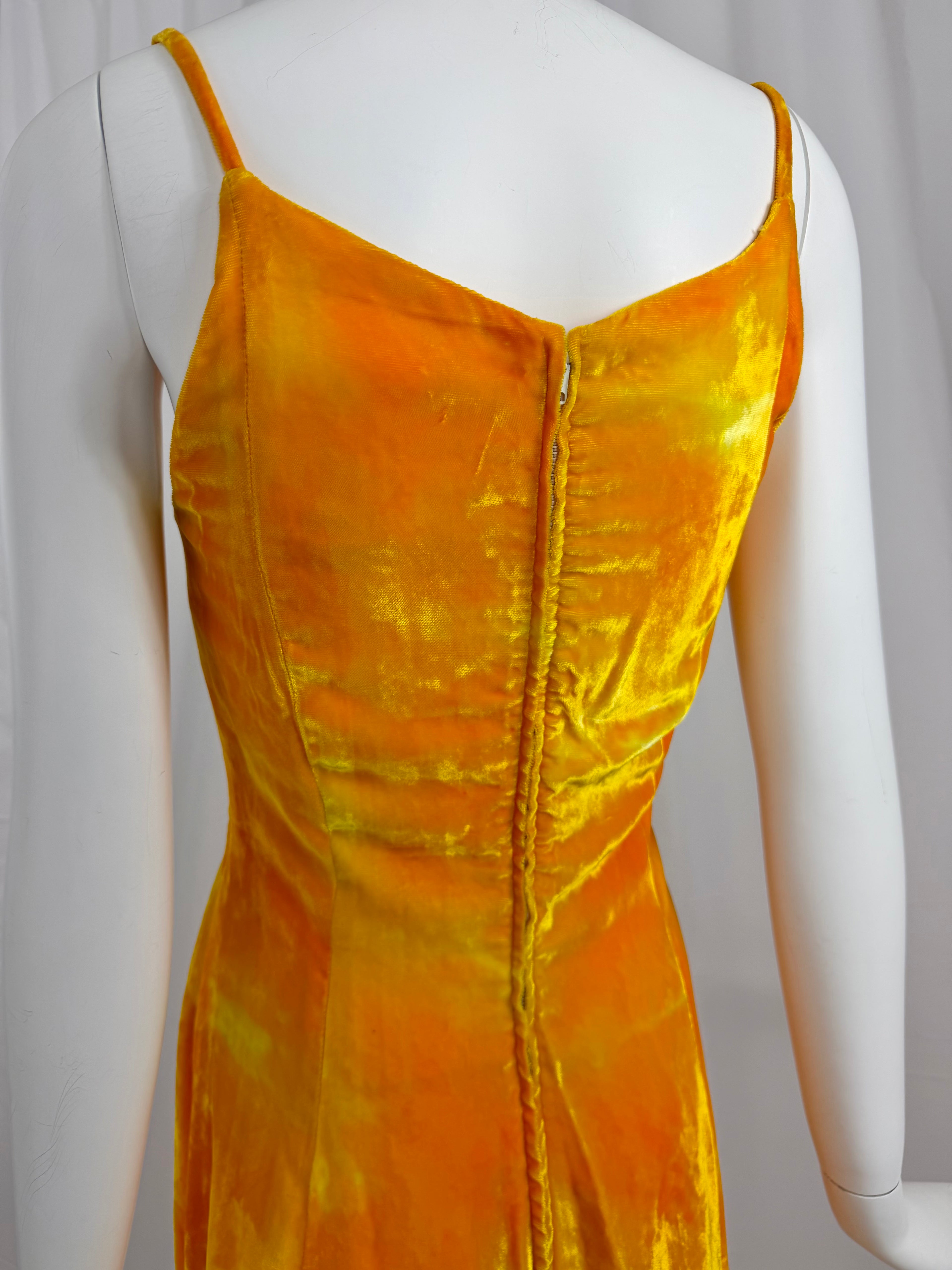 F/W '94 TODD OLDHAM Tie Dye Velvet Dress