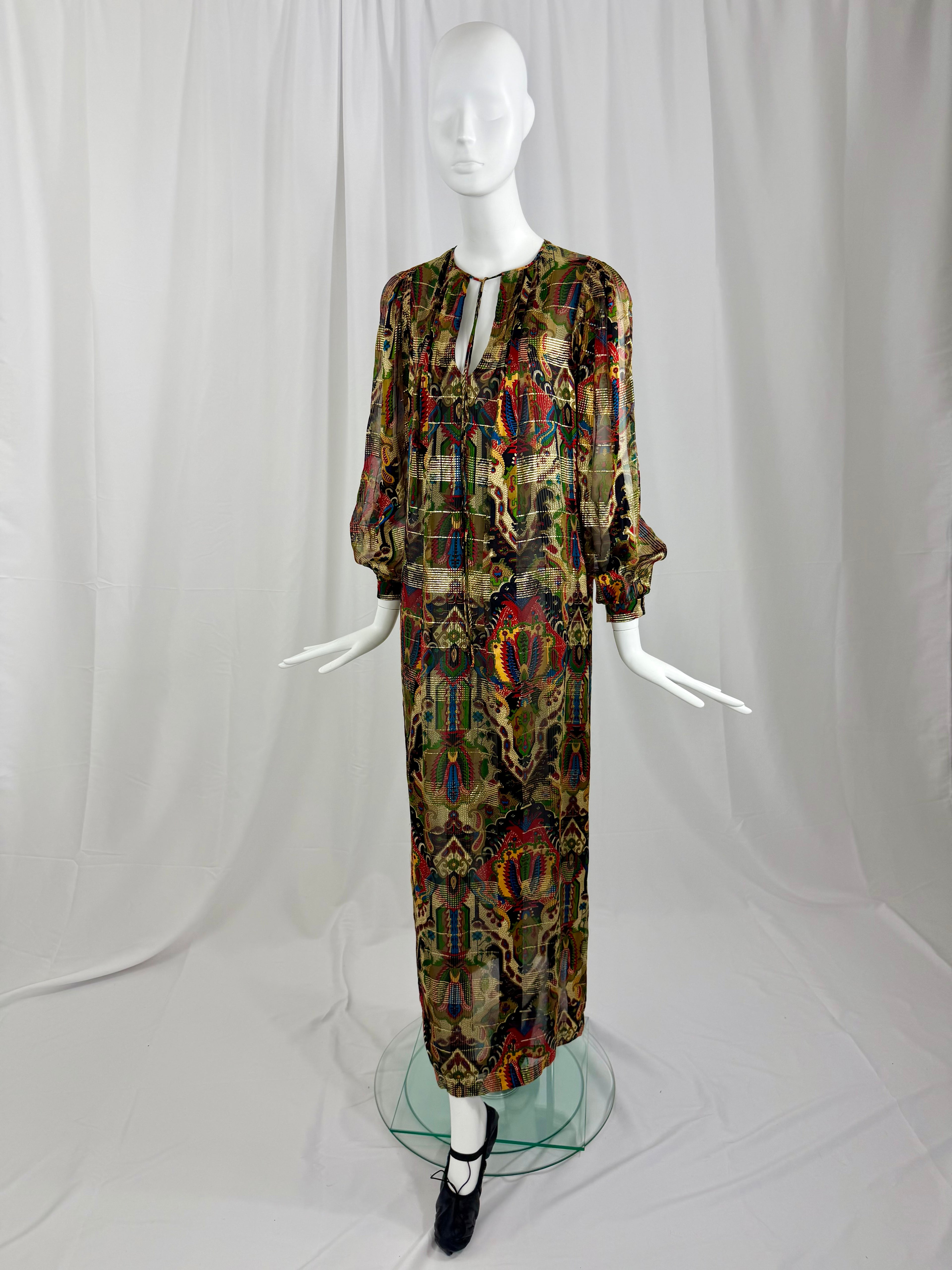 70's OSCAR DE LA RENTA Silk Dress