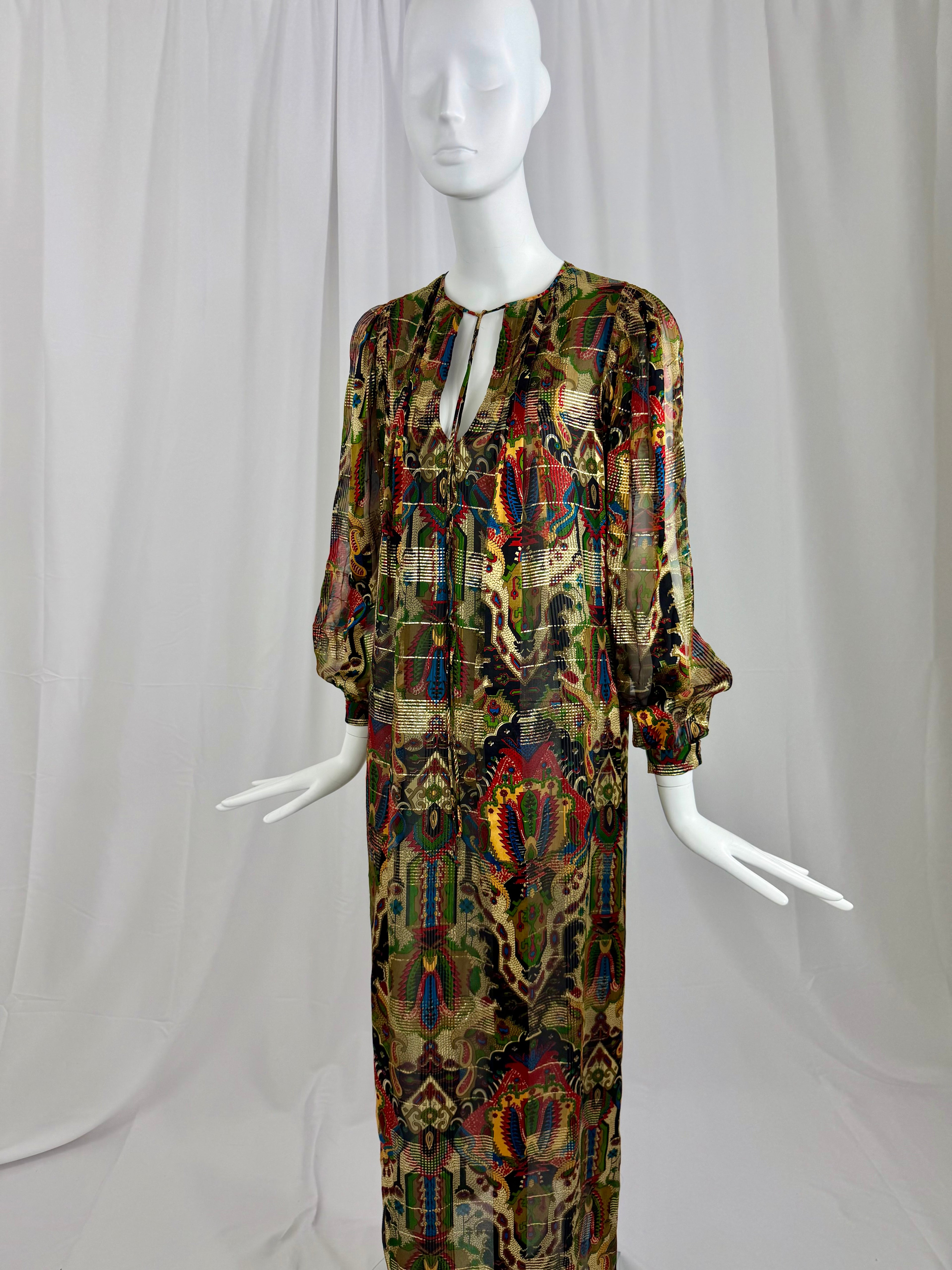 70's OSCAR DE LA RENTA Silk Dress