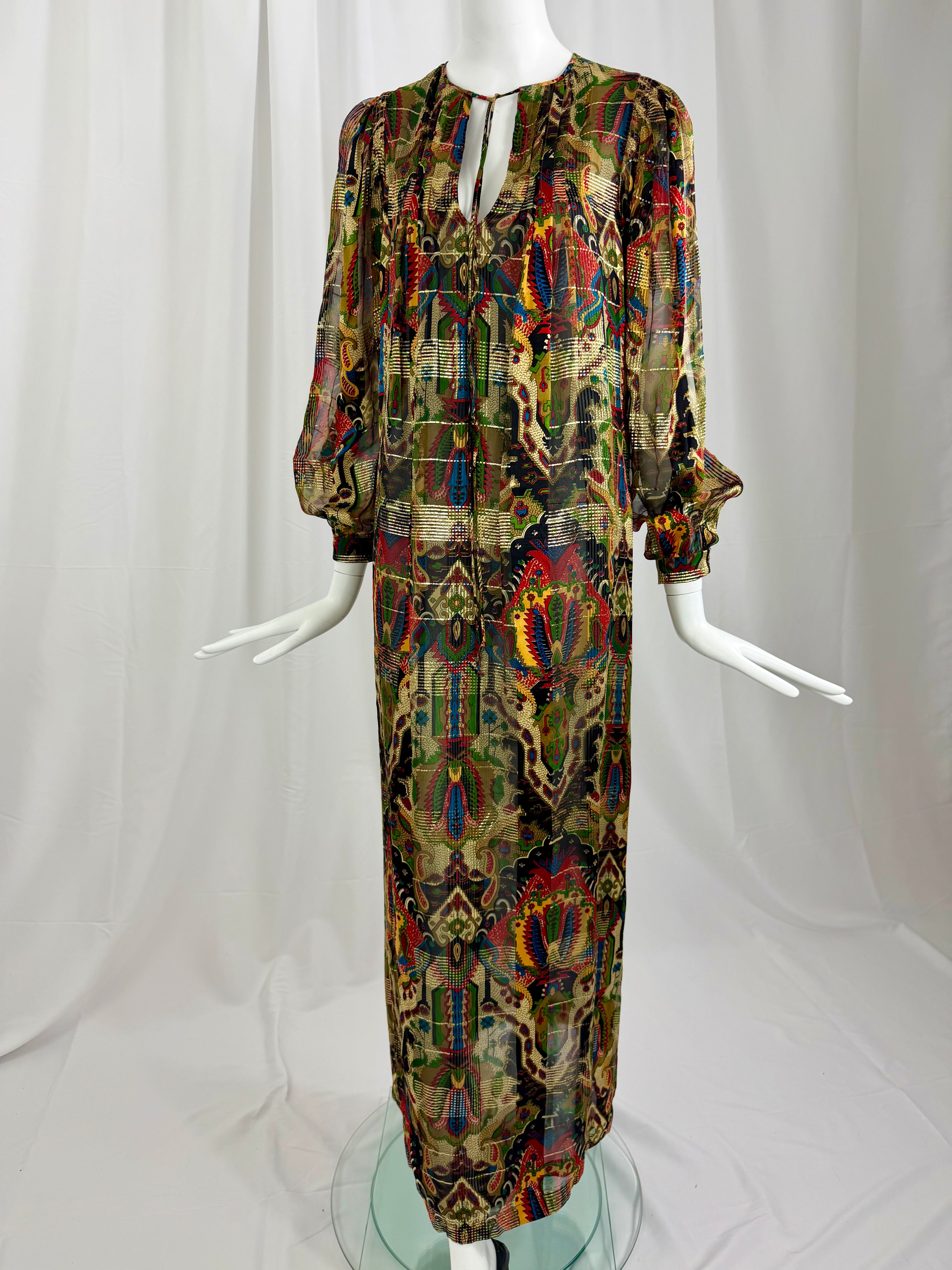 70's OSCAR DE LA RENTA Silk Dress