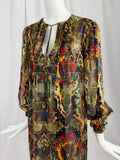 70's OSCAR DE LA RENTA Silk Dress