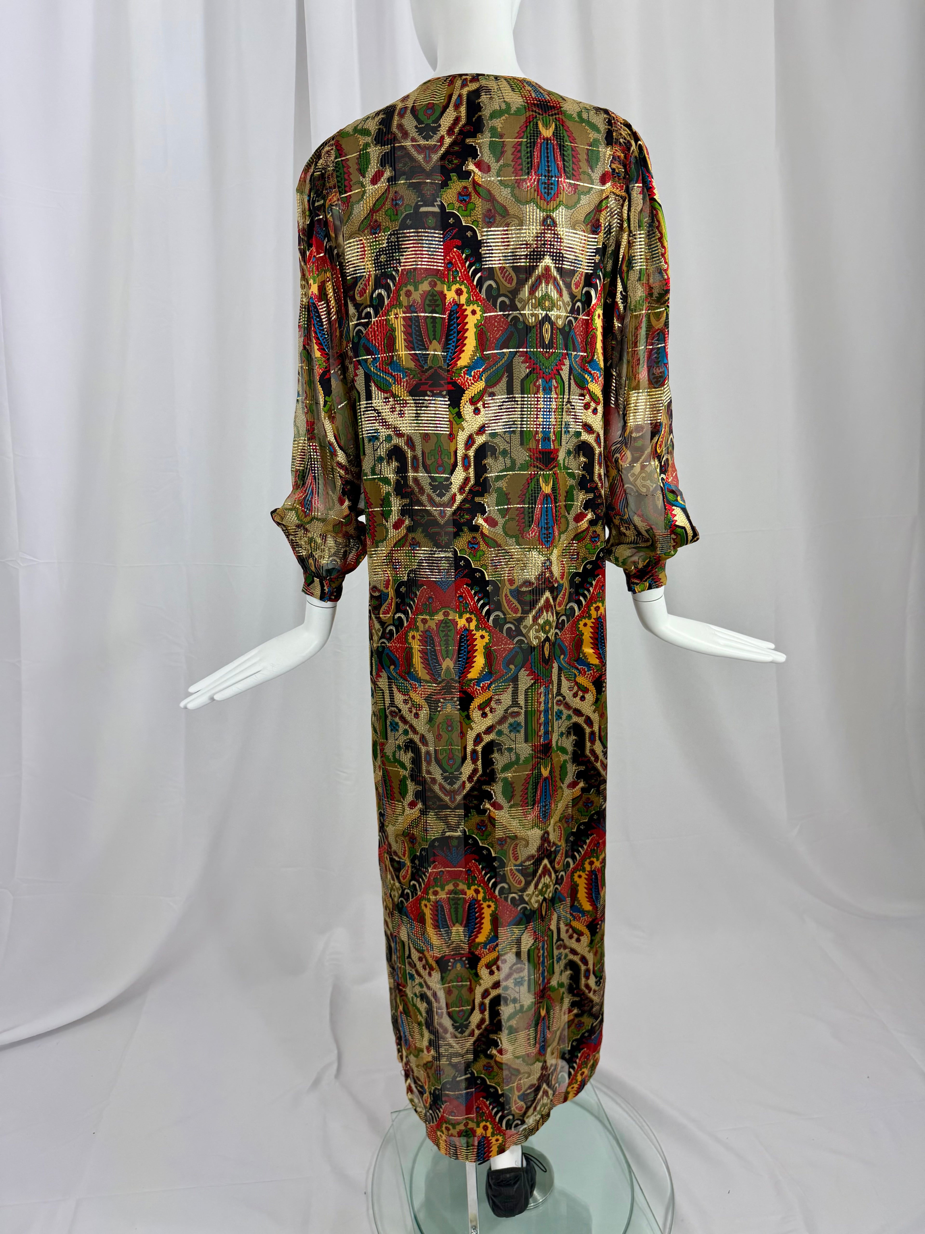 70's OSCAR DE LA RENTA Silk Dress