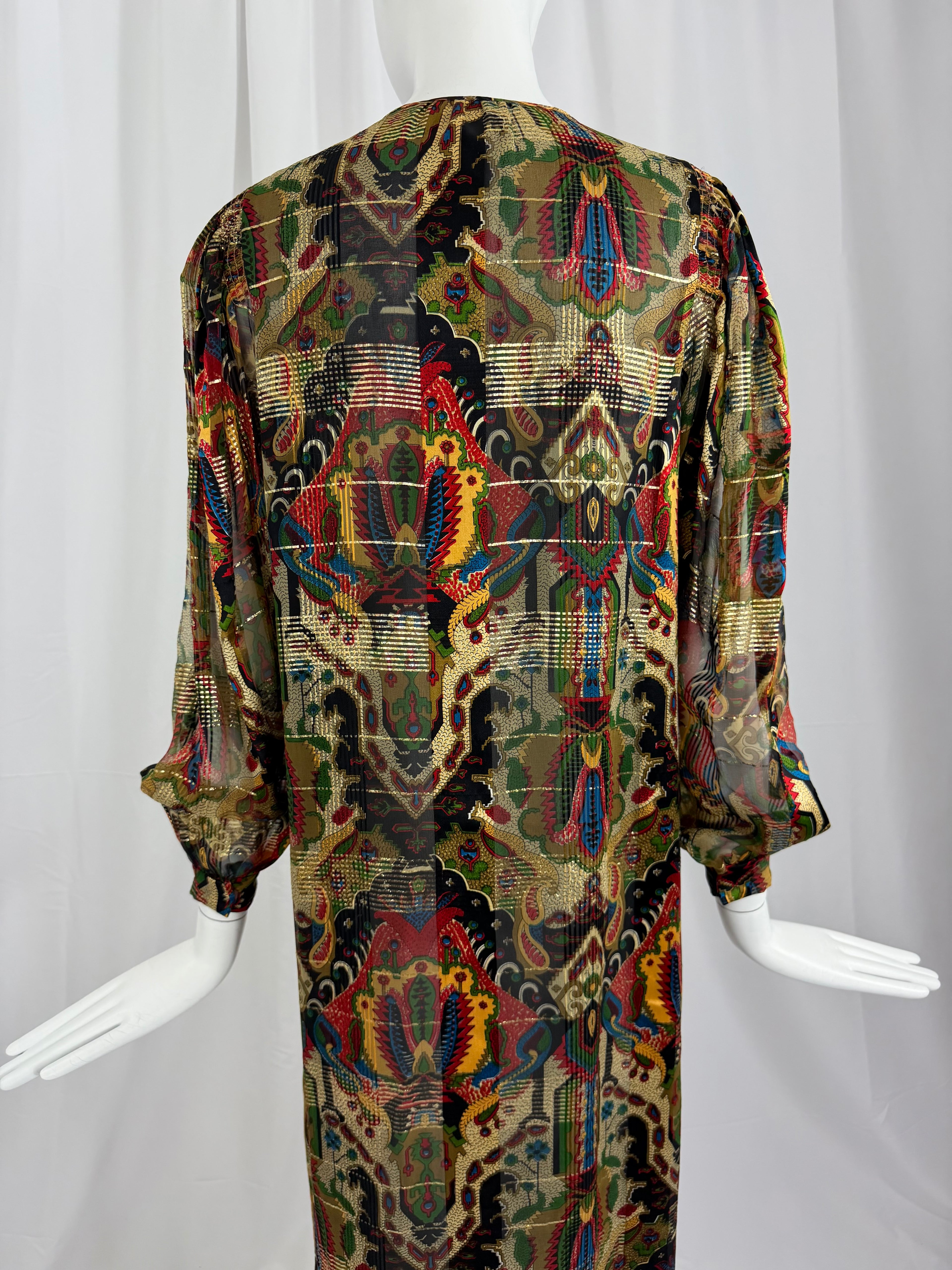 70's OSCAR DE LA RENTA Silk Dress