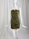 90's NICOLE MILLER Sculptural Crinkle Slip Dress