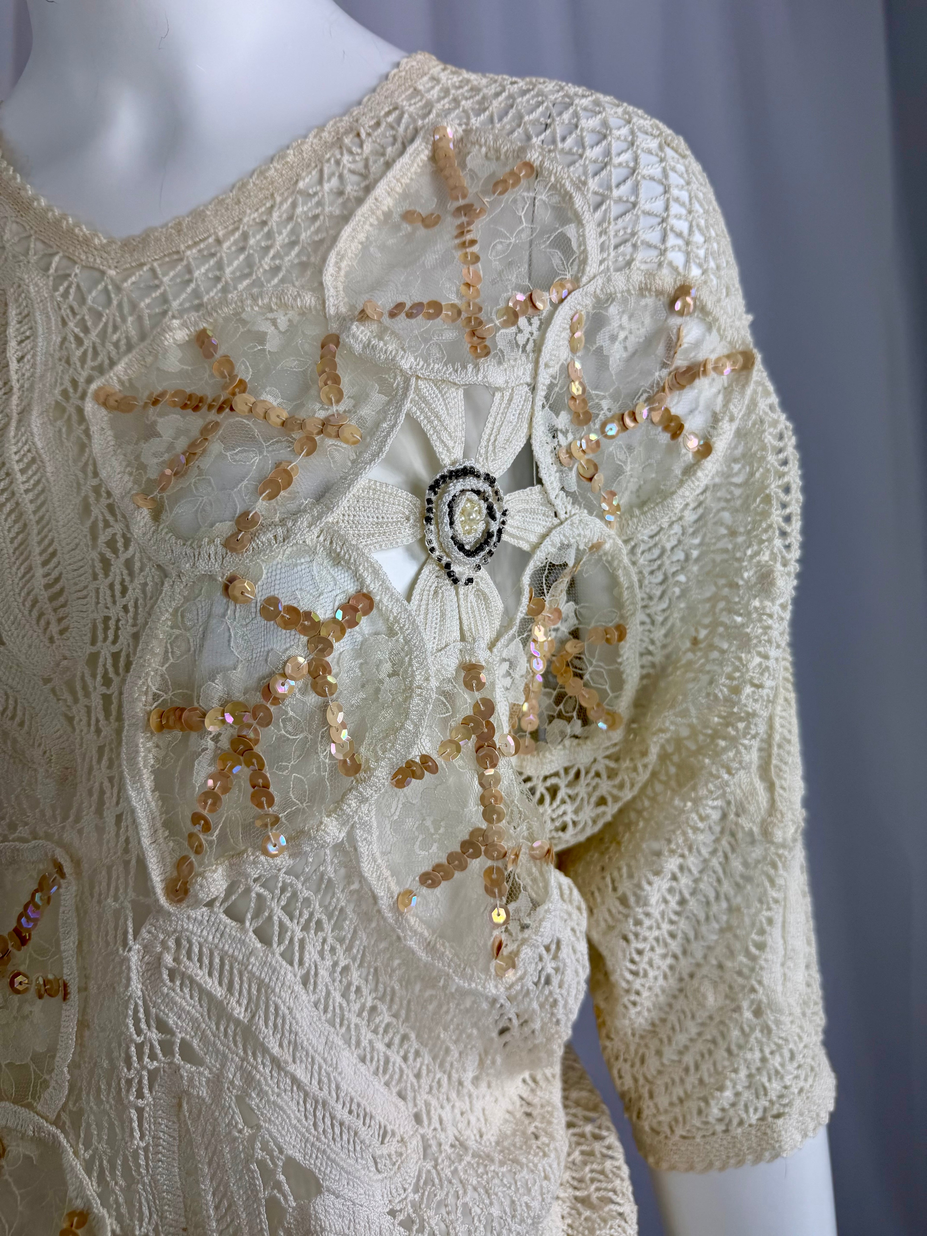 White Crochet Lace Dress