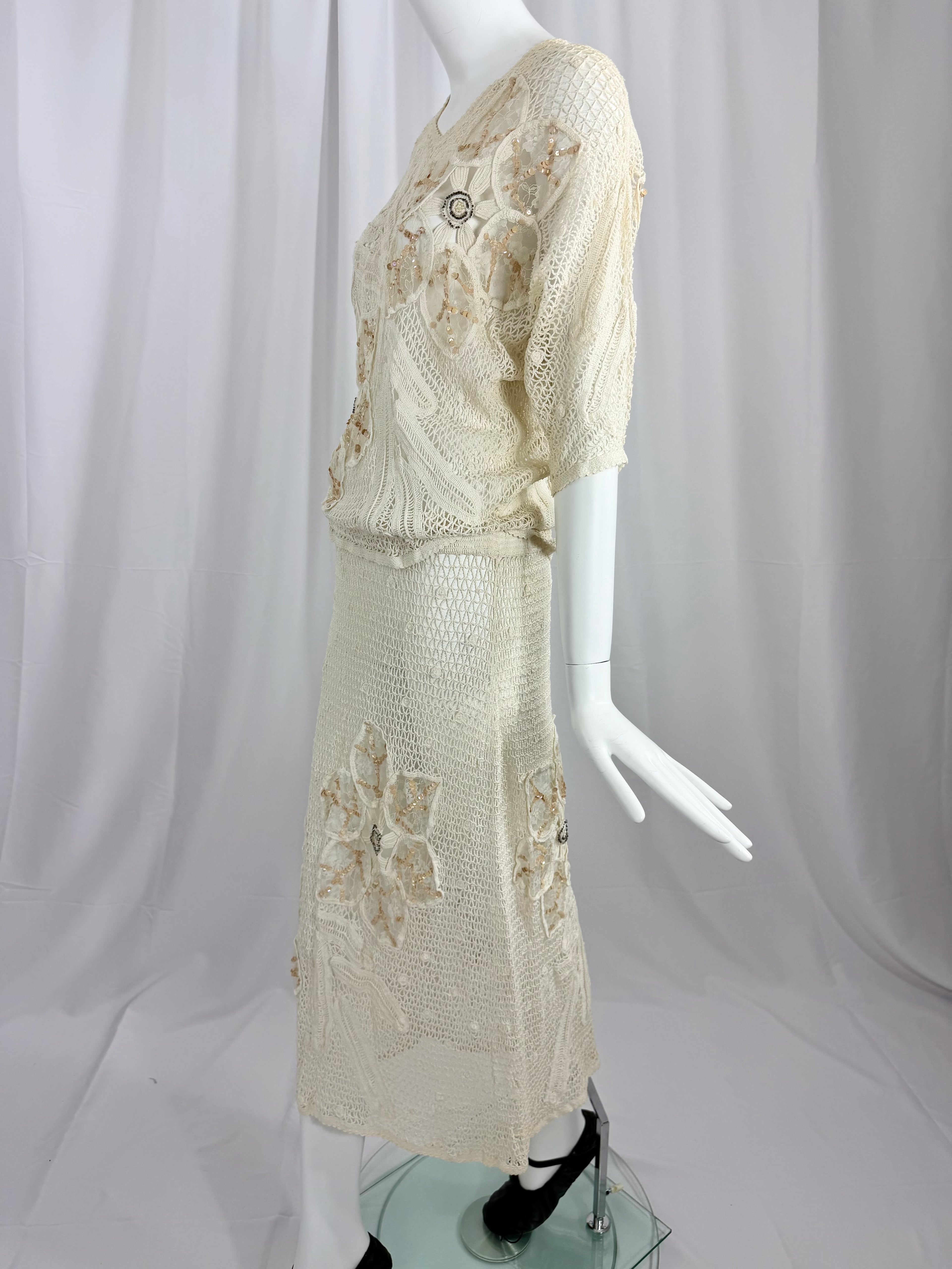 White Crochet Lace Dress
