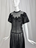 Sheer Black Crochet Lace Dress