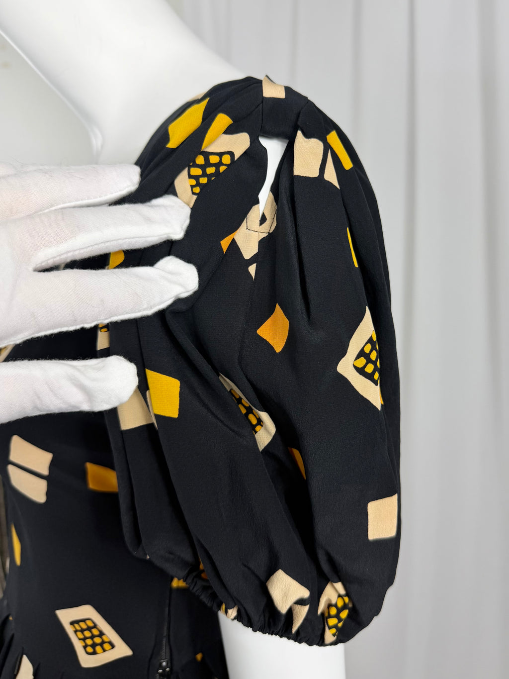 80's Silk Bubble Cut Dress