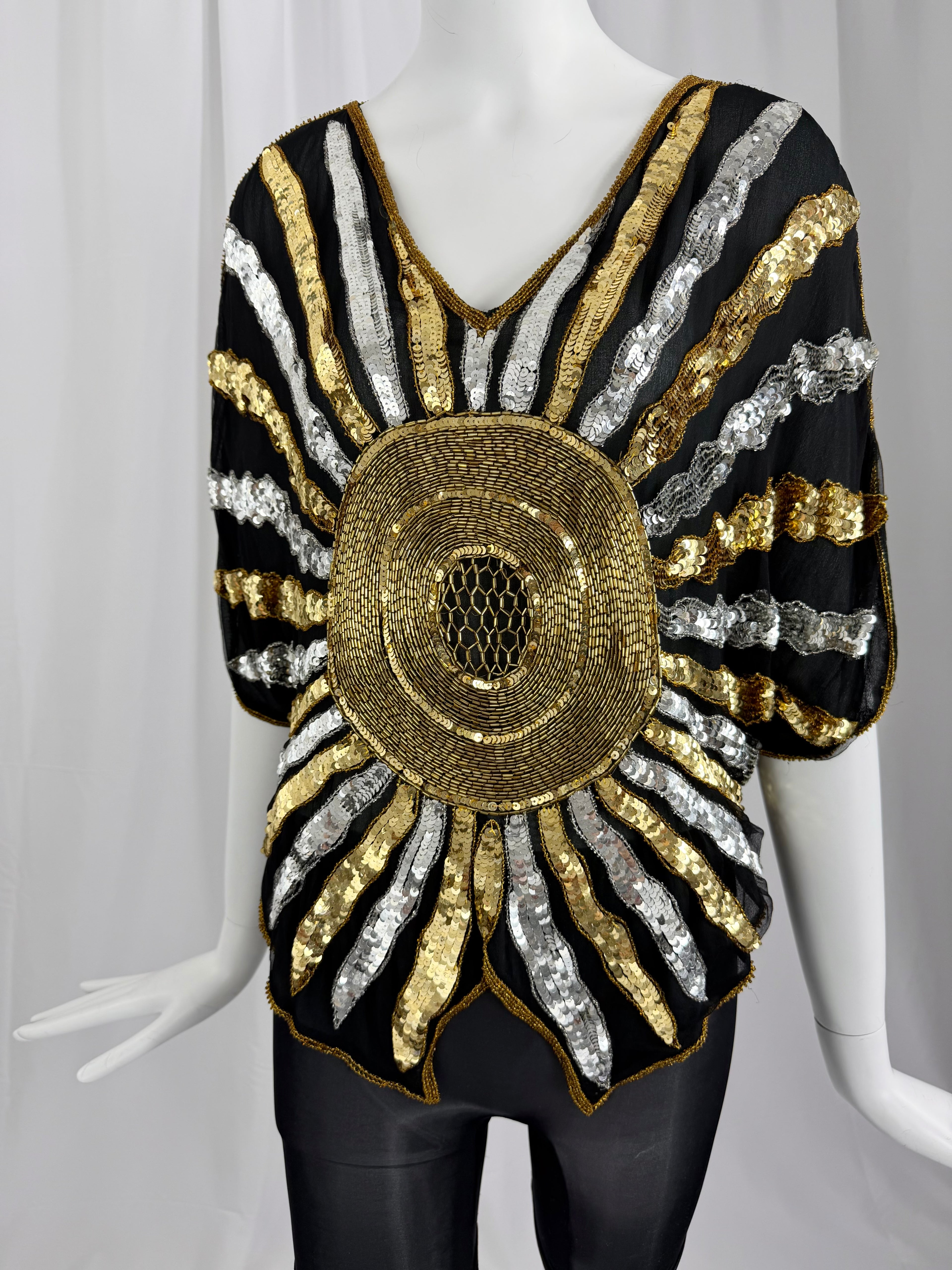 70's Sequin Sunburst Top