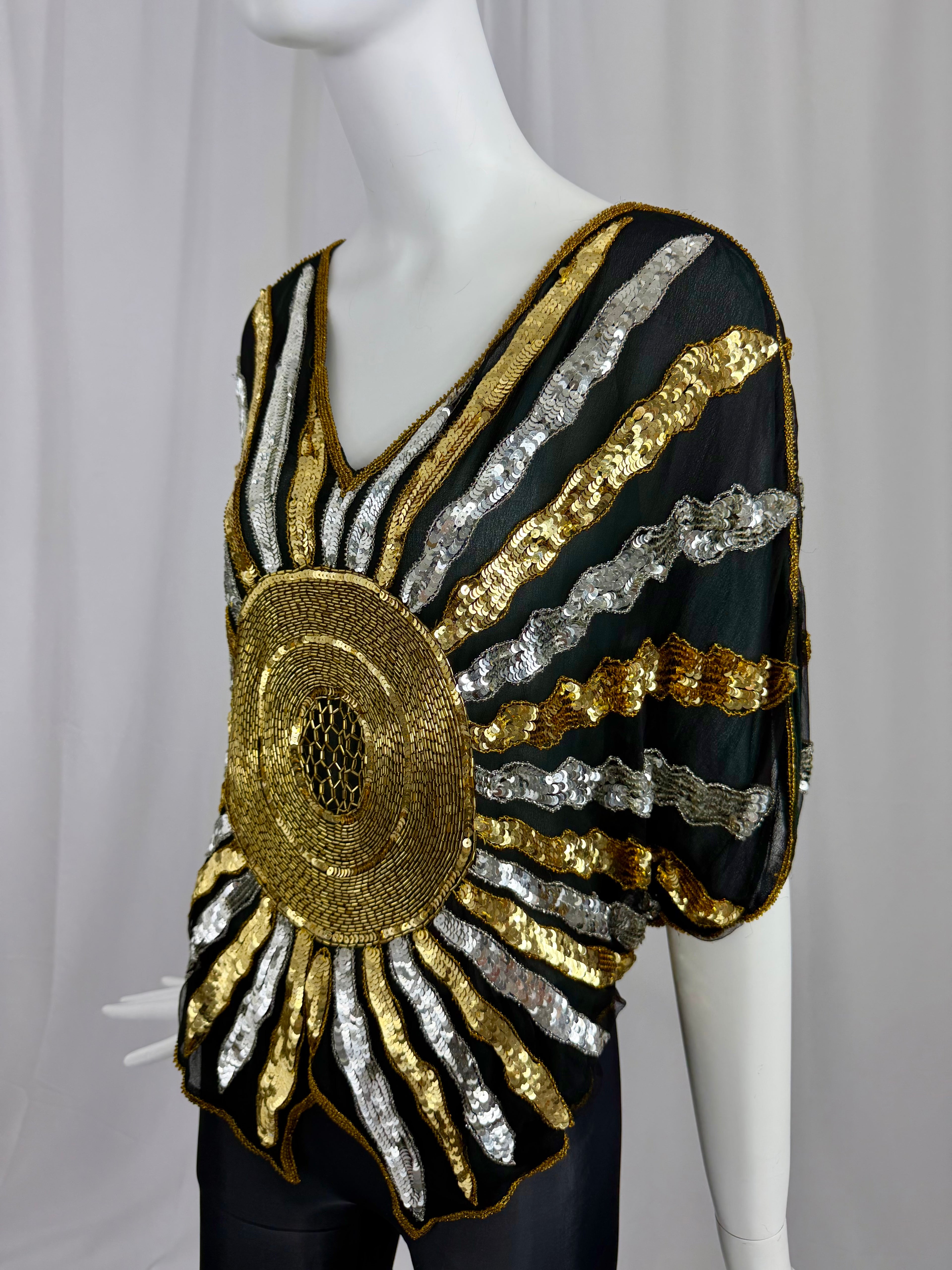 70's Sequin Sunburst Top