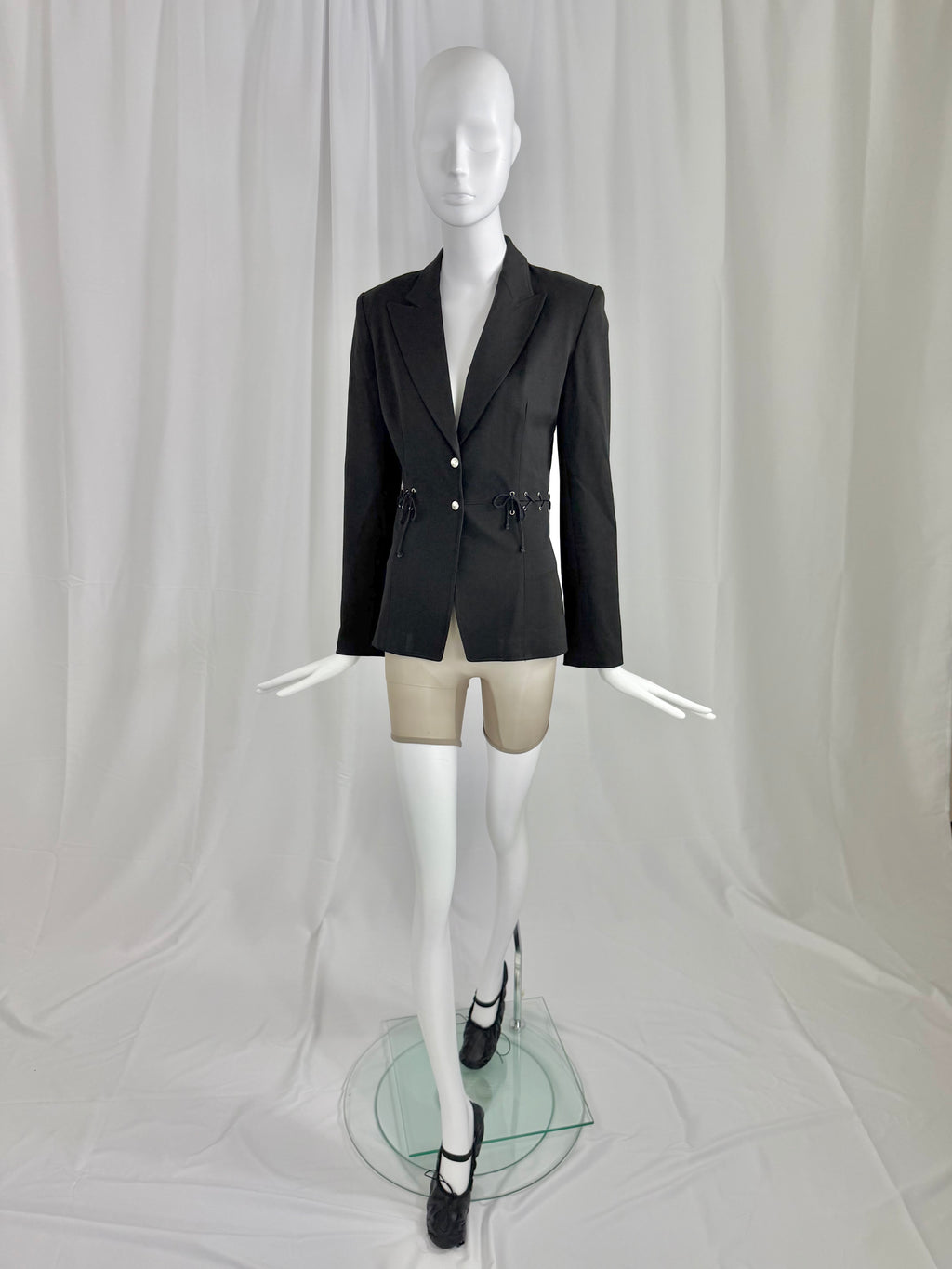 Black Corset Laced Blazer