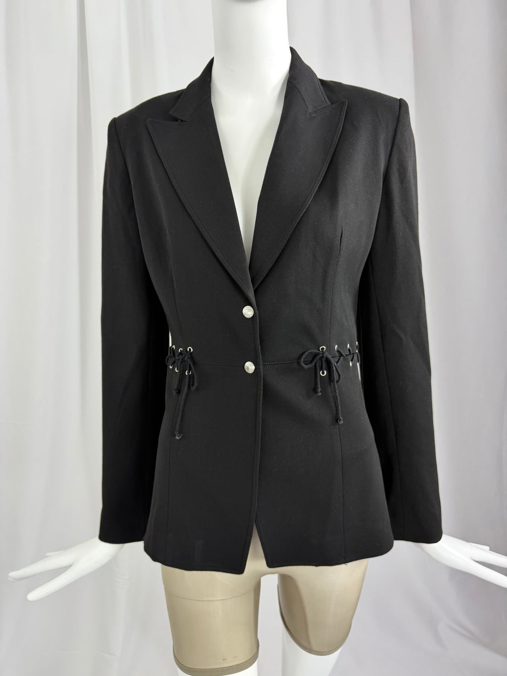 Black Corset Laced Blazer