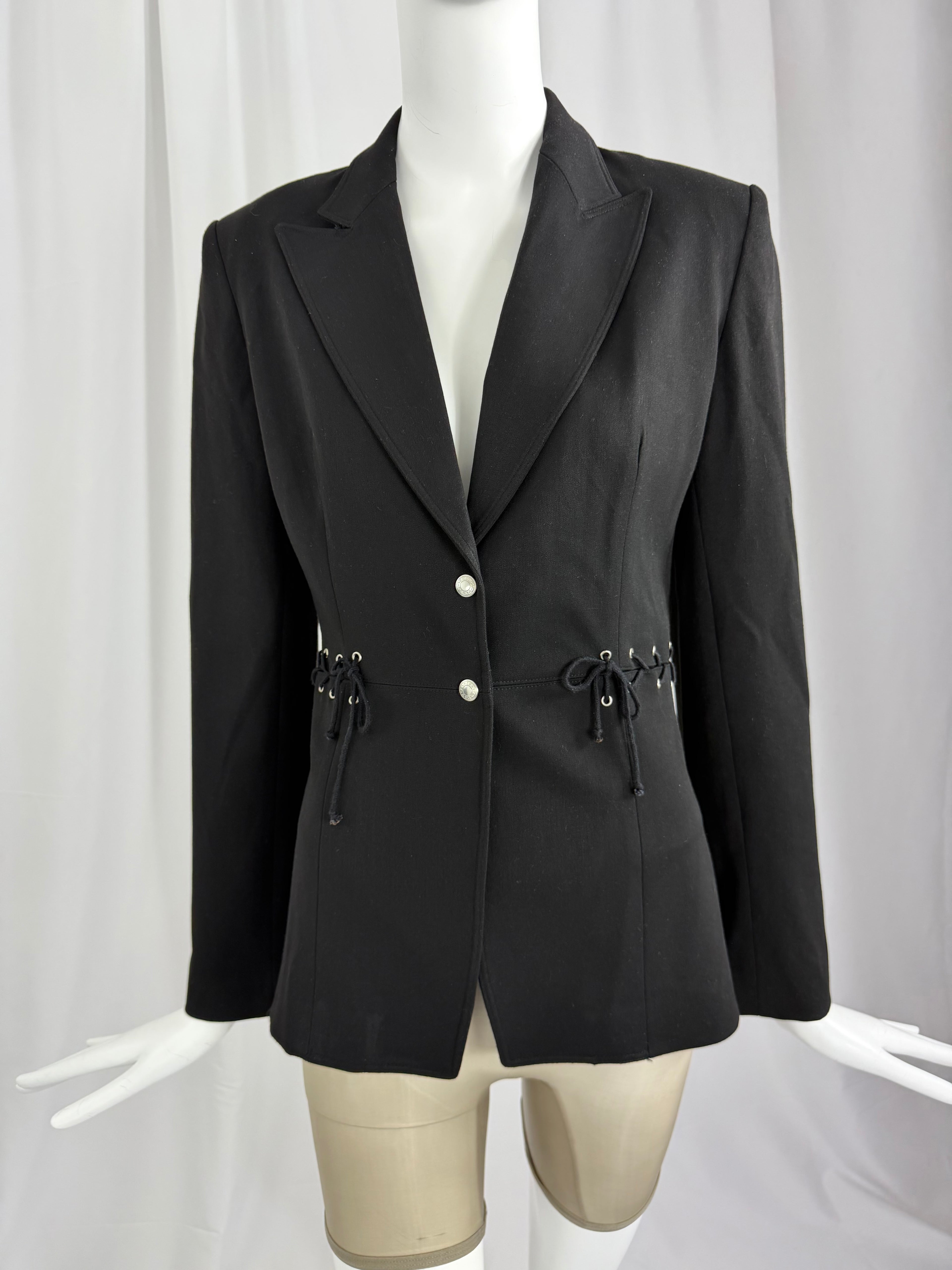 Black Corset Laced Blazer