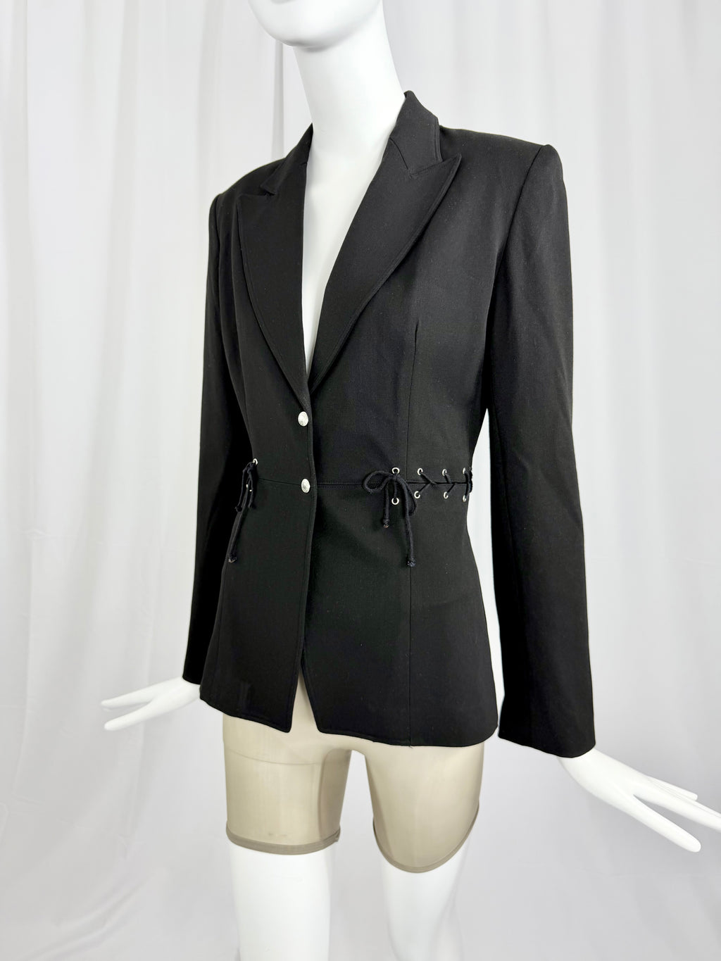 Black Corset Laced Blazer