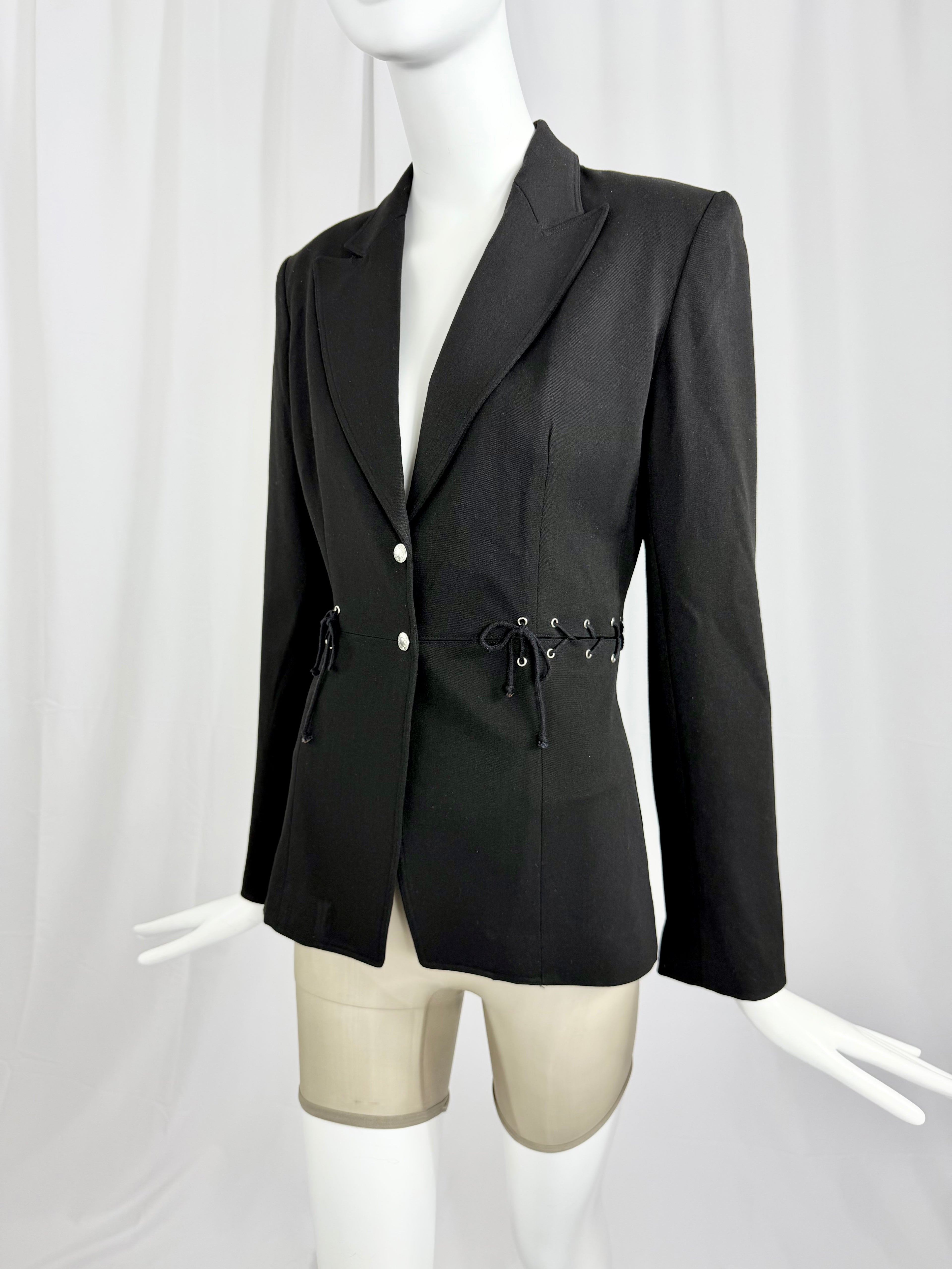 Black Corset Laced Blazer
