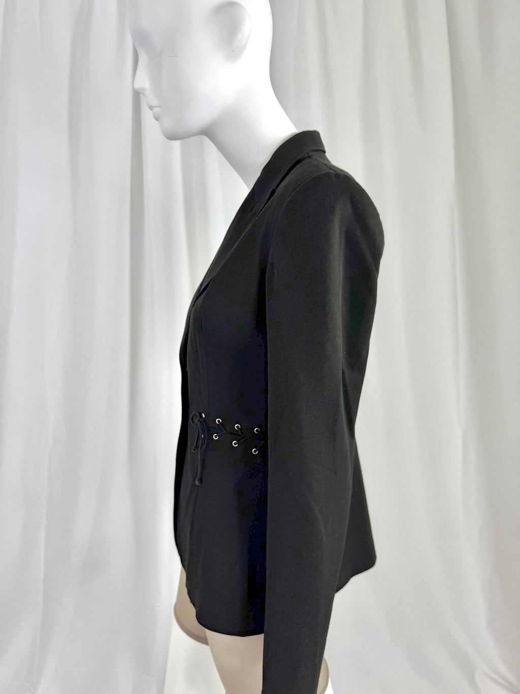 Black Corset Laced Blazer