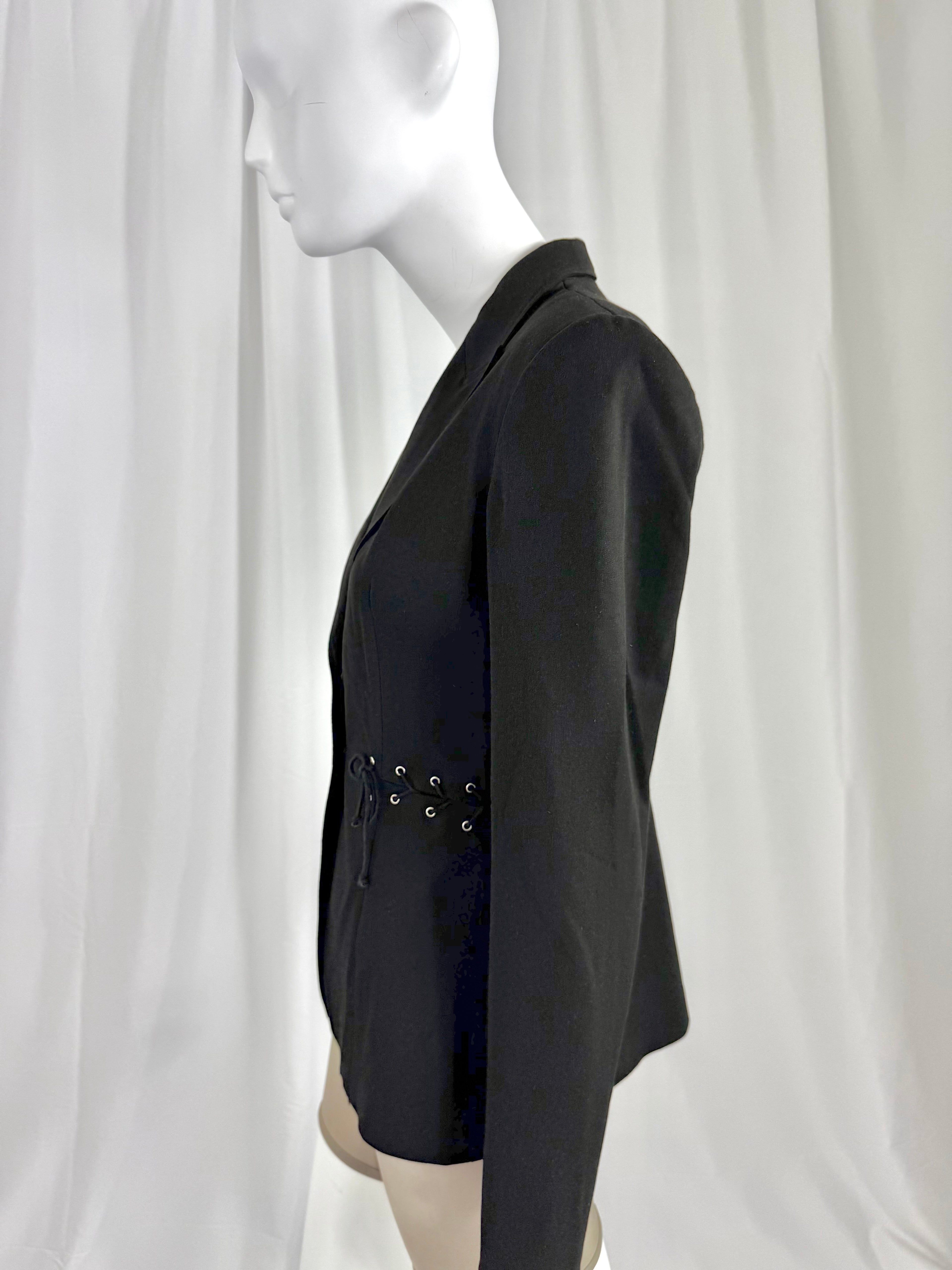 Black Corset Laced Blazer