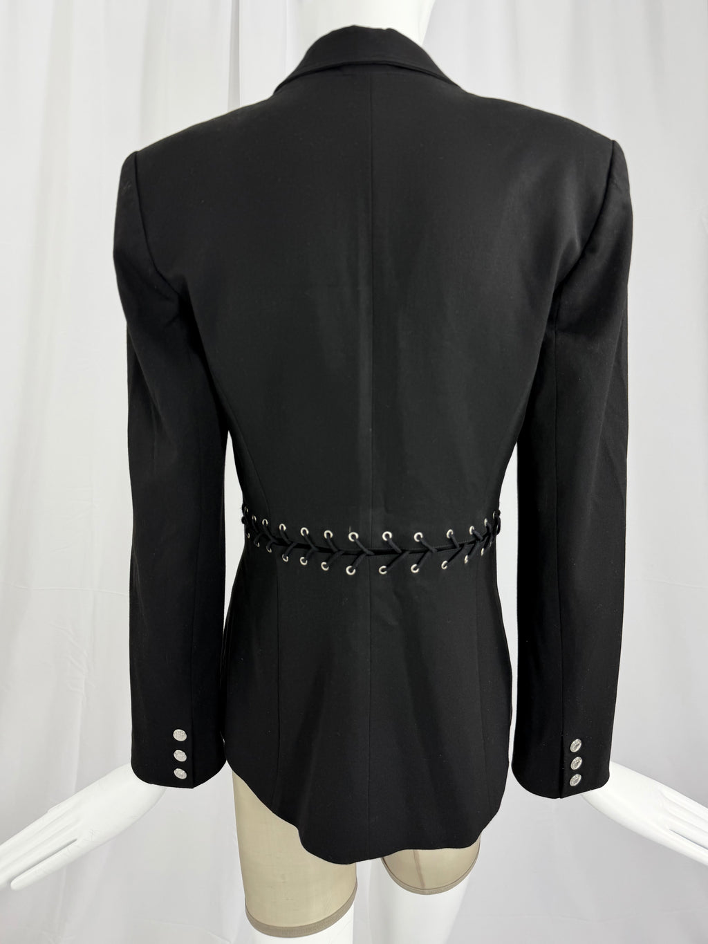 Black Corset Laced Blazer