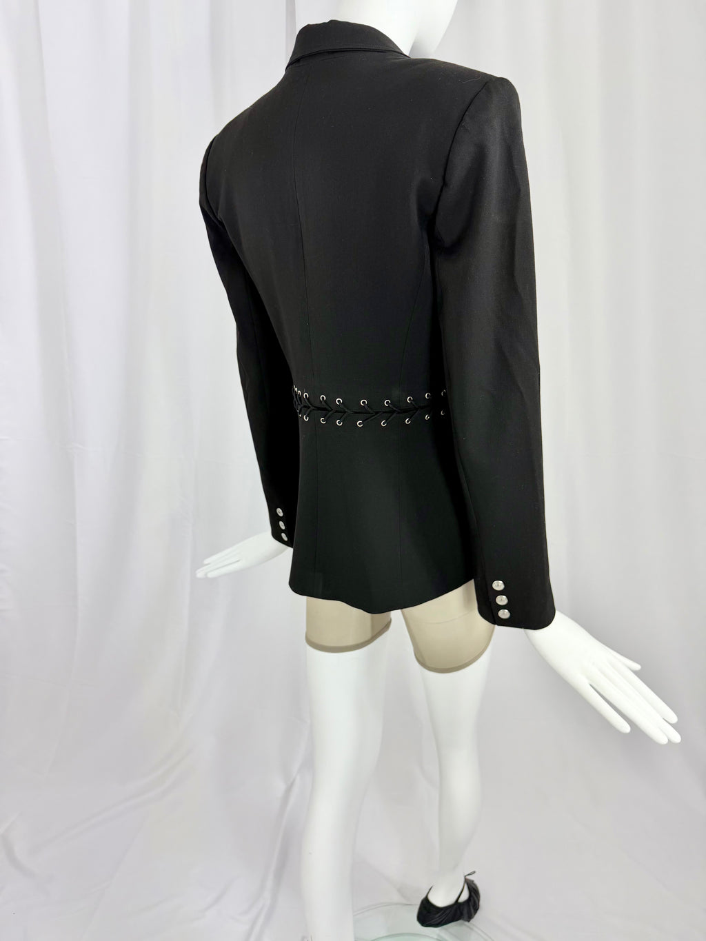 Black Corset Laced Blazer