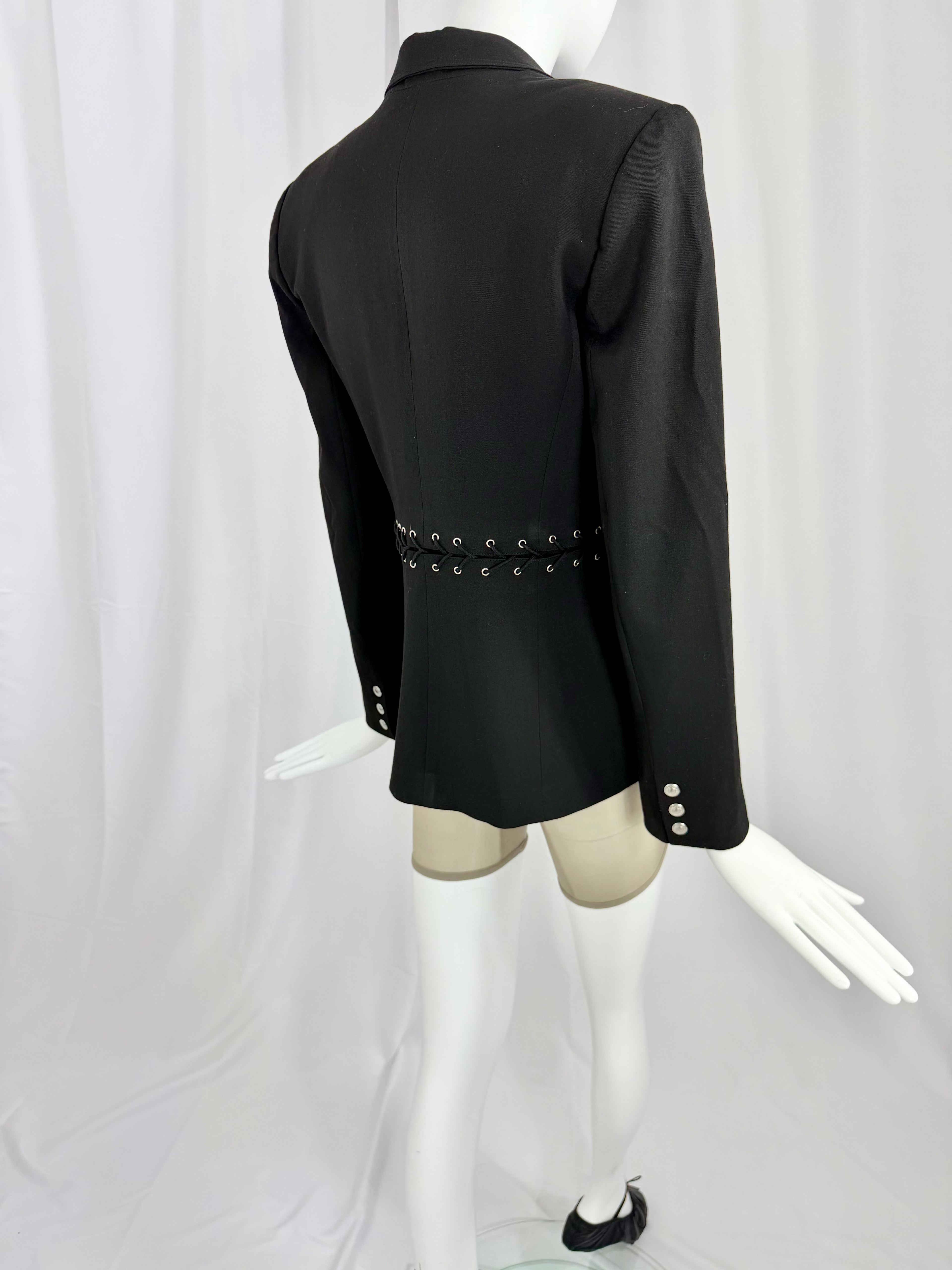 Black Corset Laced Blazer