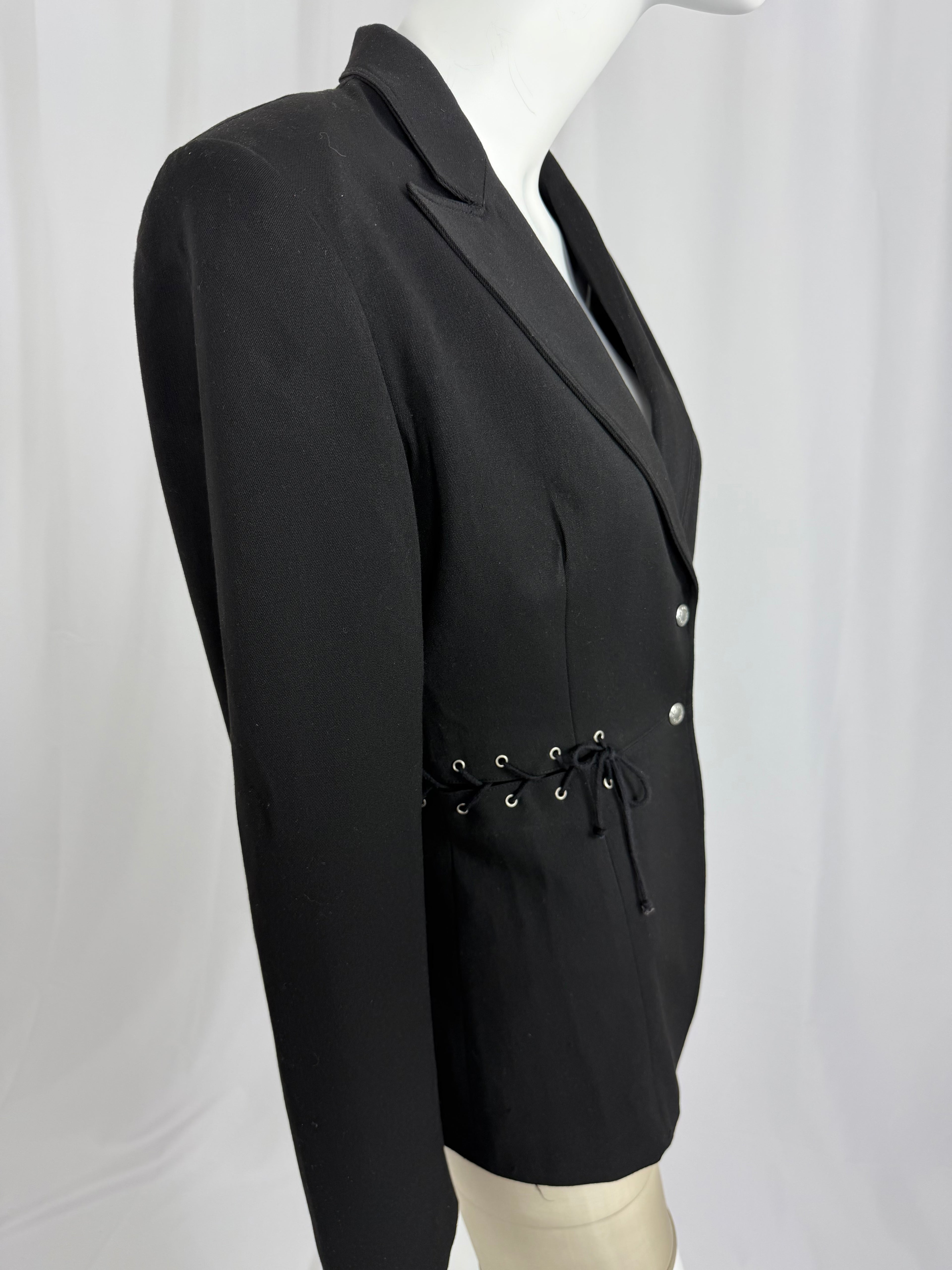 Black Corset Laced Blazer