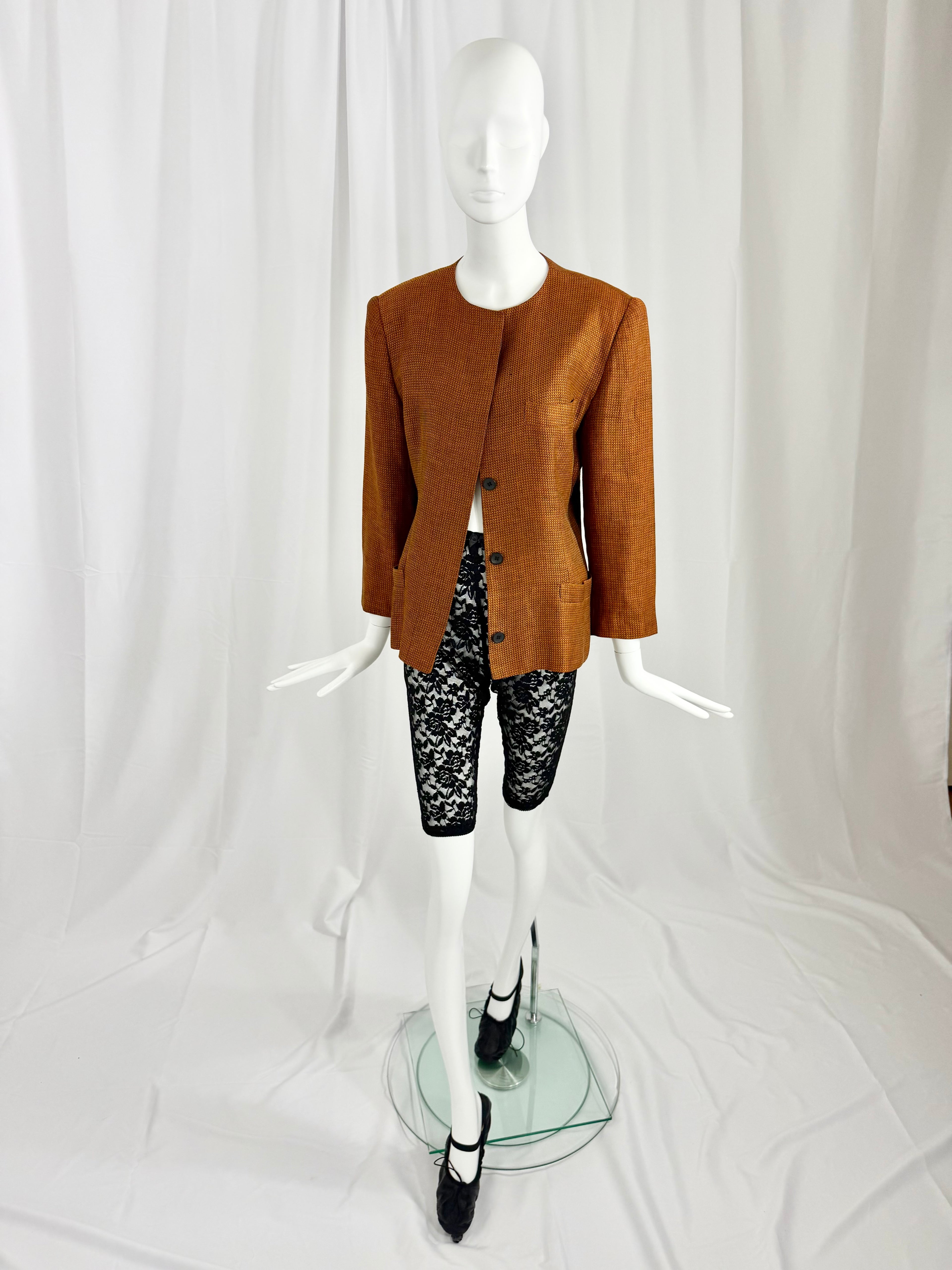 Late 80's/ Early 90's CALVIN KLEIN Collarless Blazer