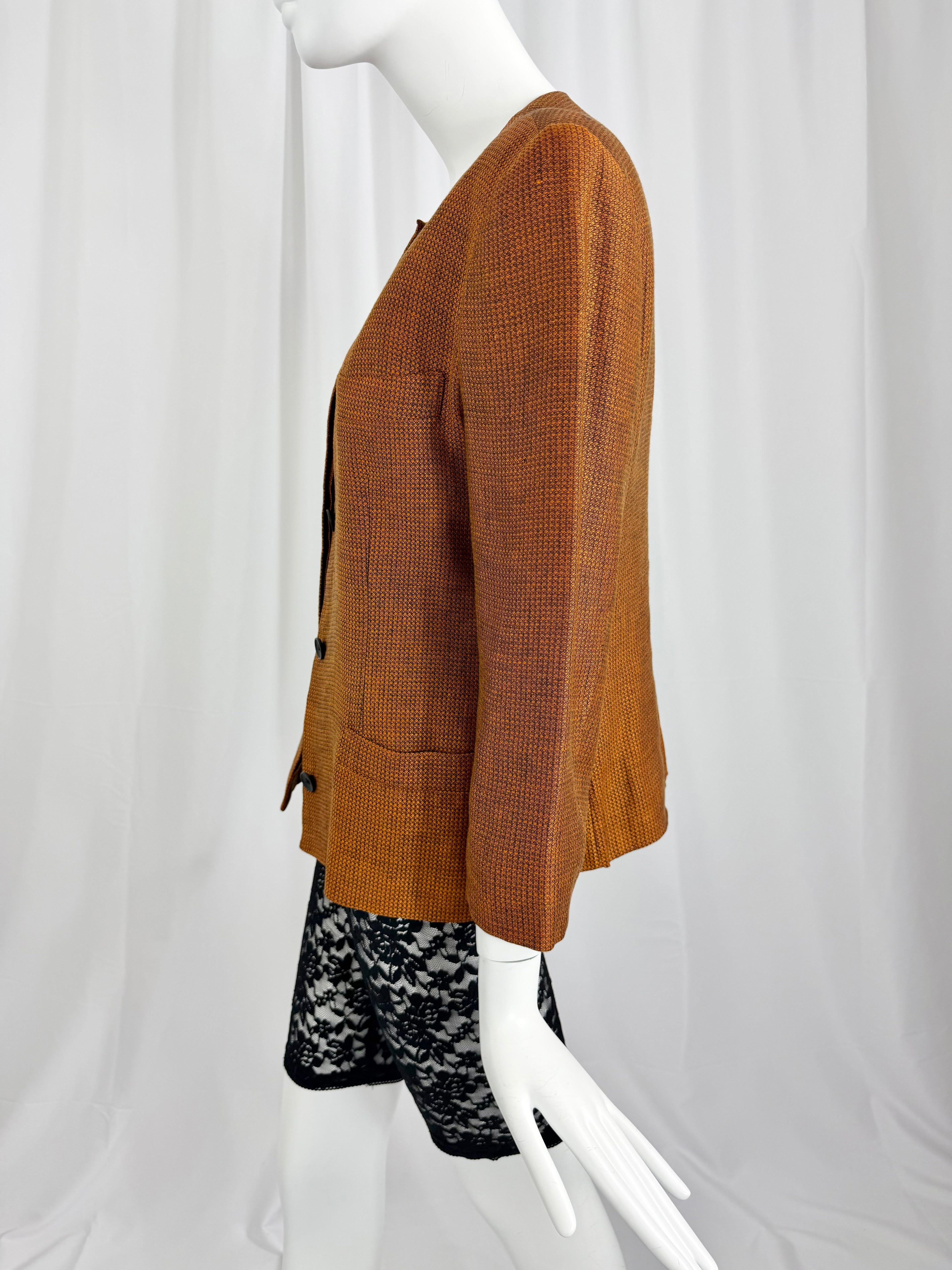 Late 80's/ Early 90's CALVIN KLEIN Collarless Blazer