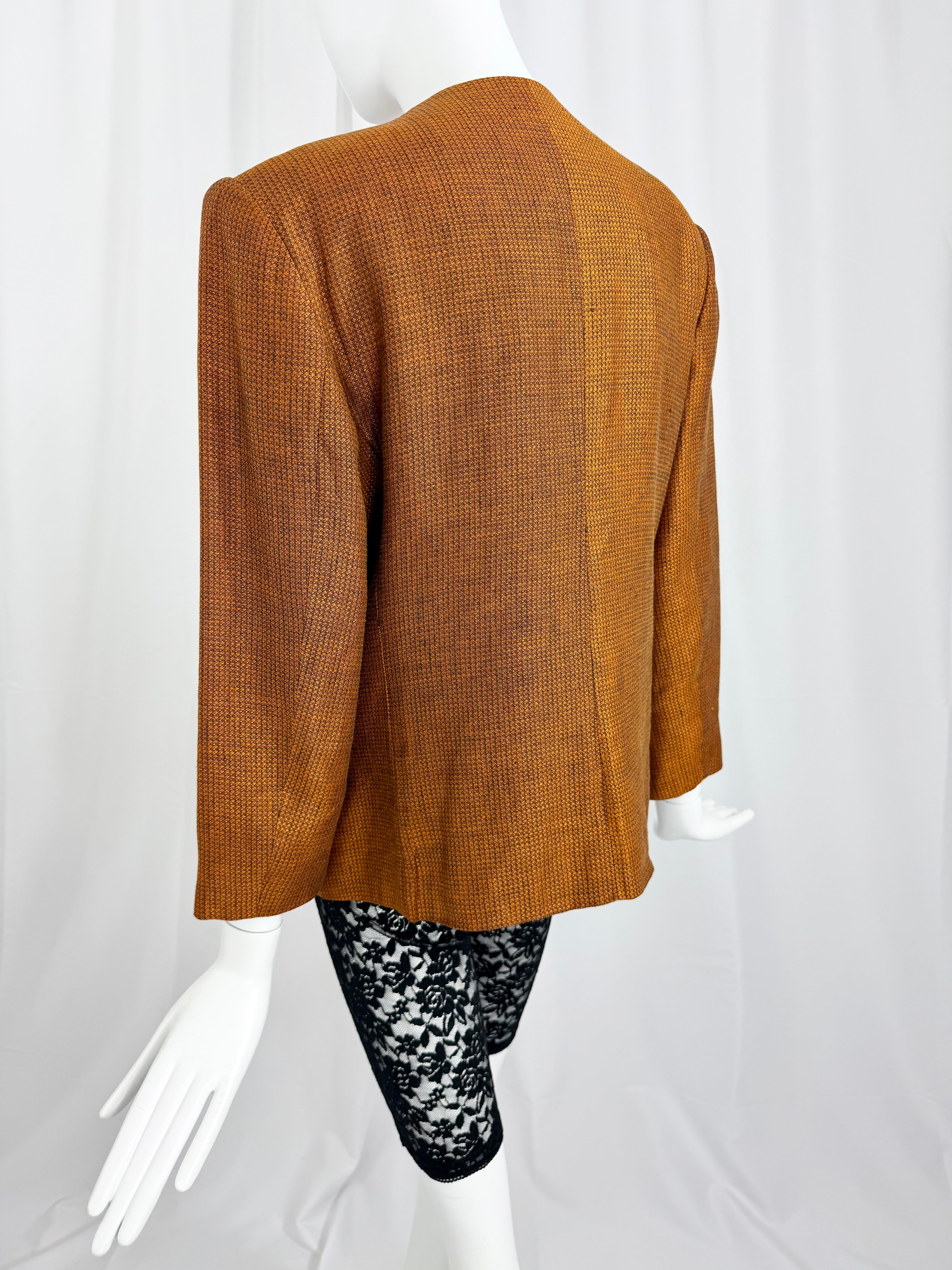Late 80's/ Early 90's CALVIN KLEIN Collarless Blazer