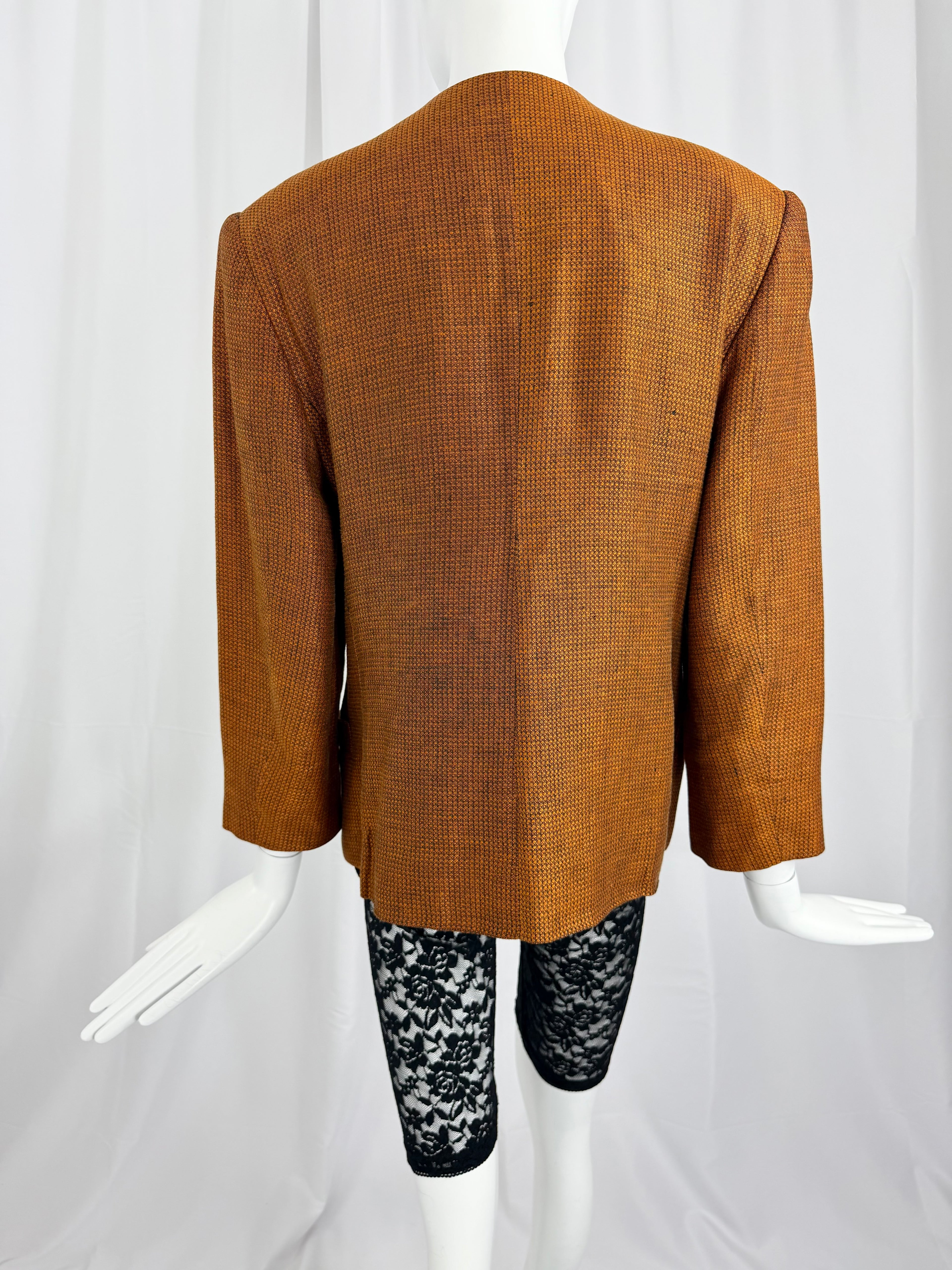 Late 80's/ Early 90's CALVIN KLEIN Collarless Blazer