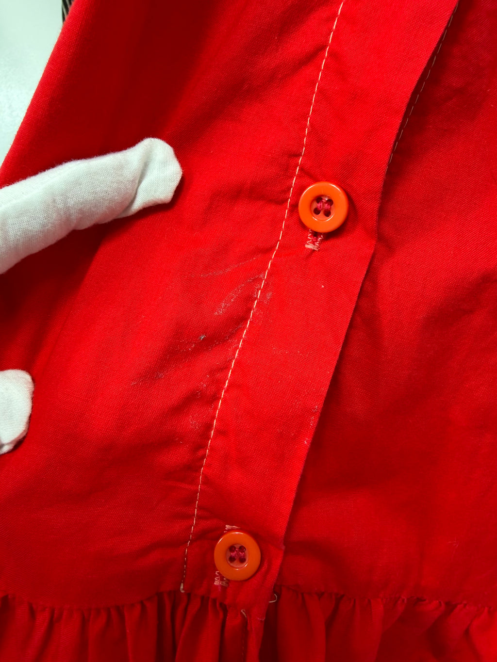 80's Red Ruffle Culottes