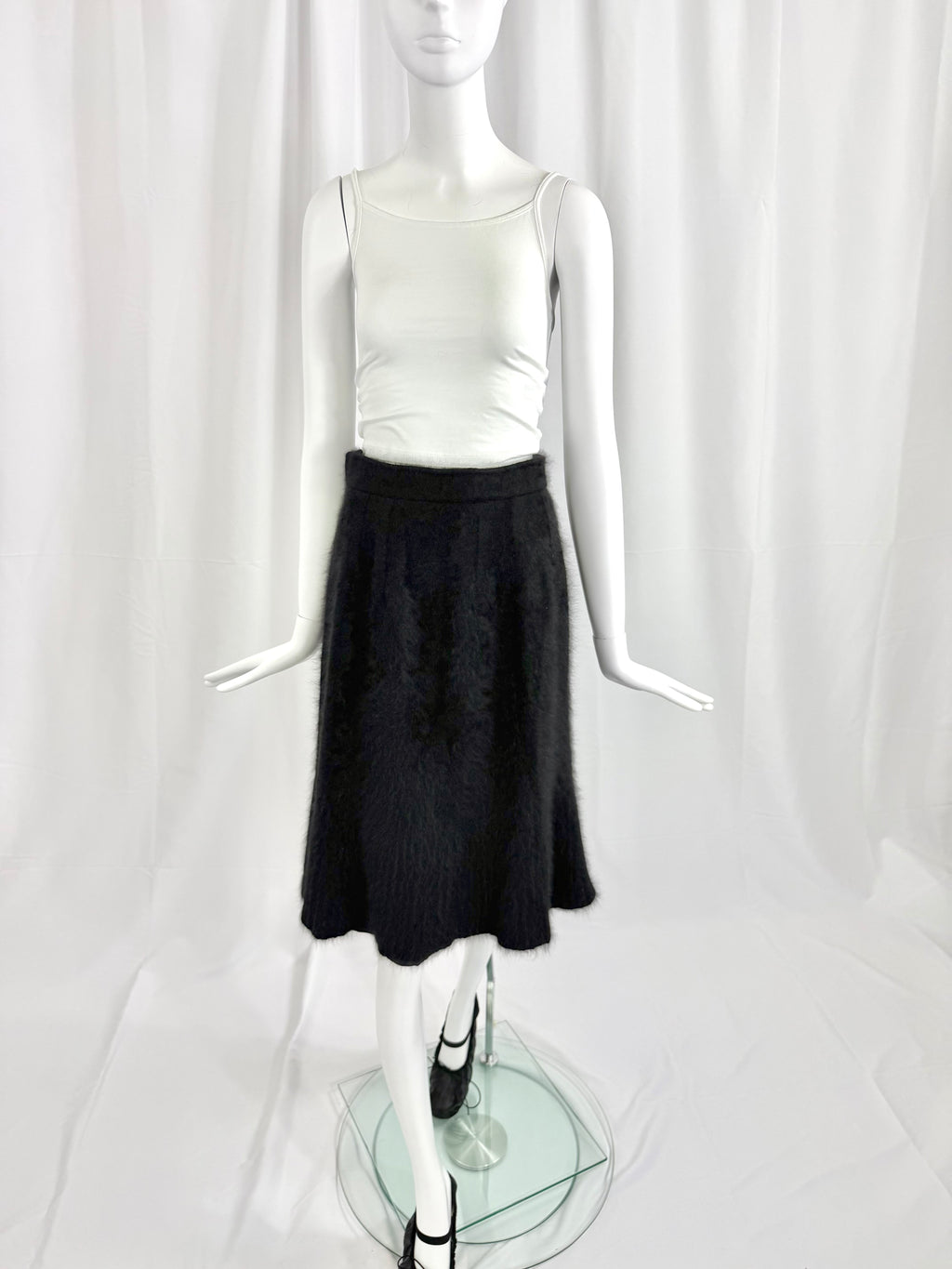 Vintage Black Angora Skirt