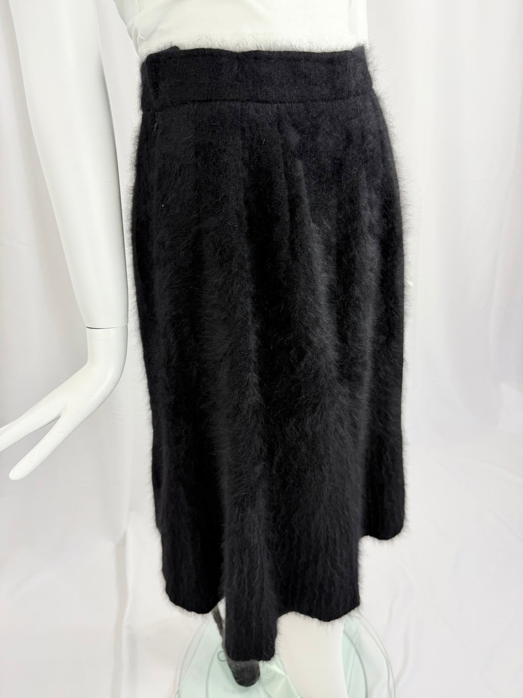 Vintage Black Angora Skirt