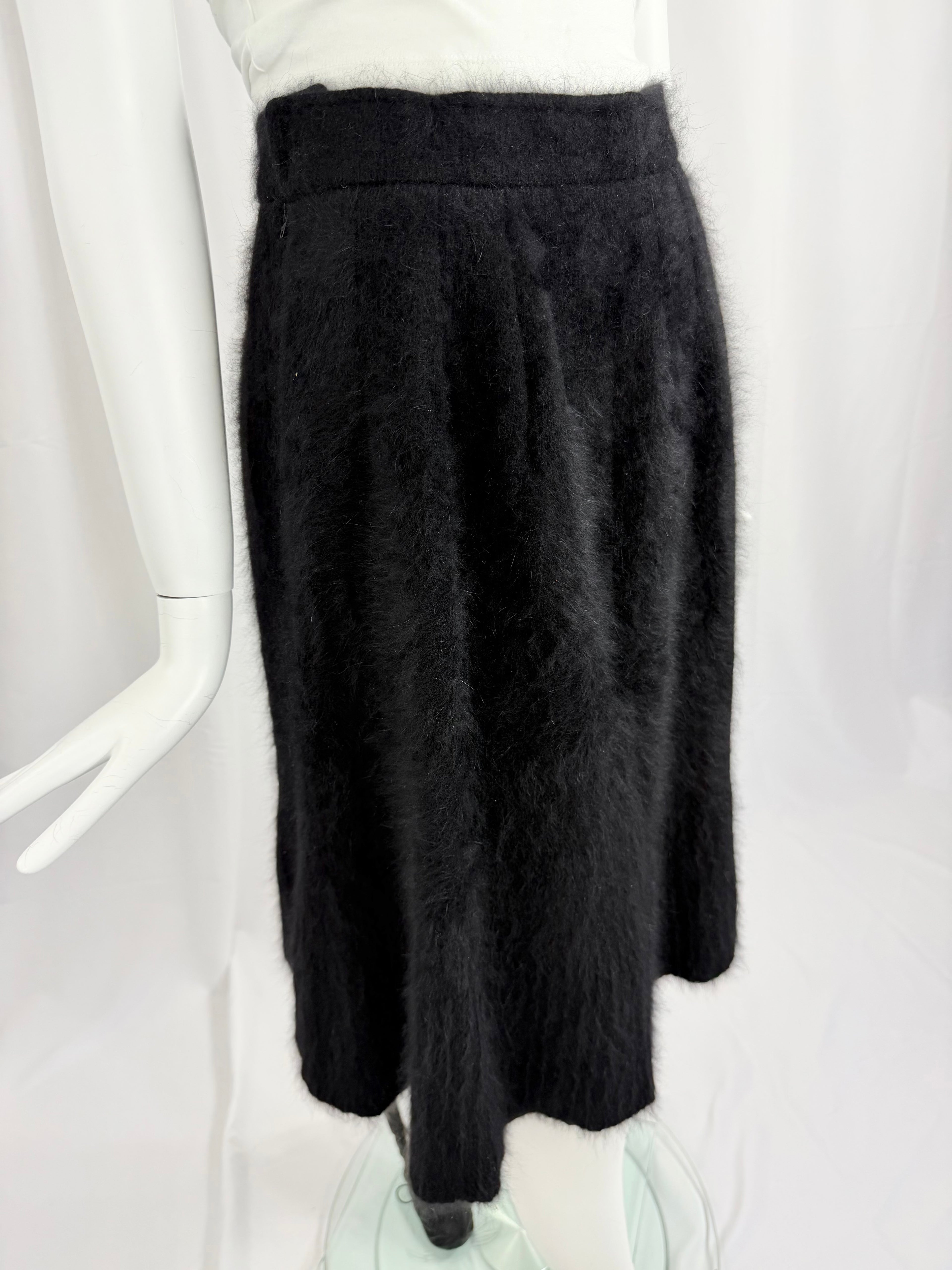 Vintage Black Angora Skirt