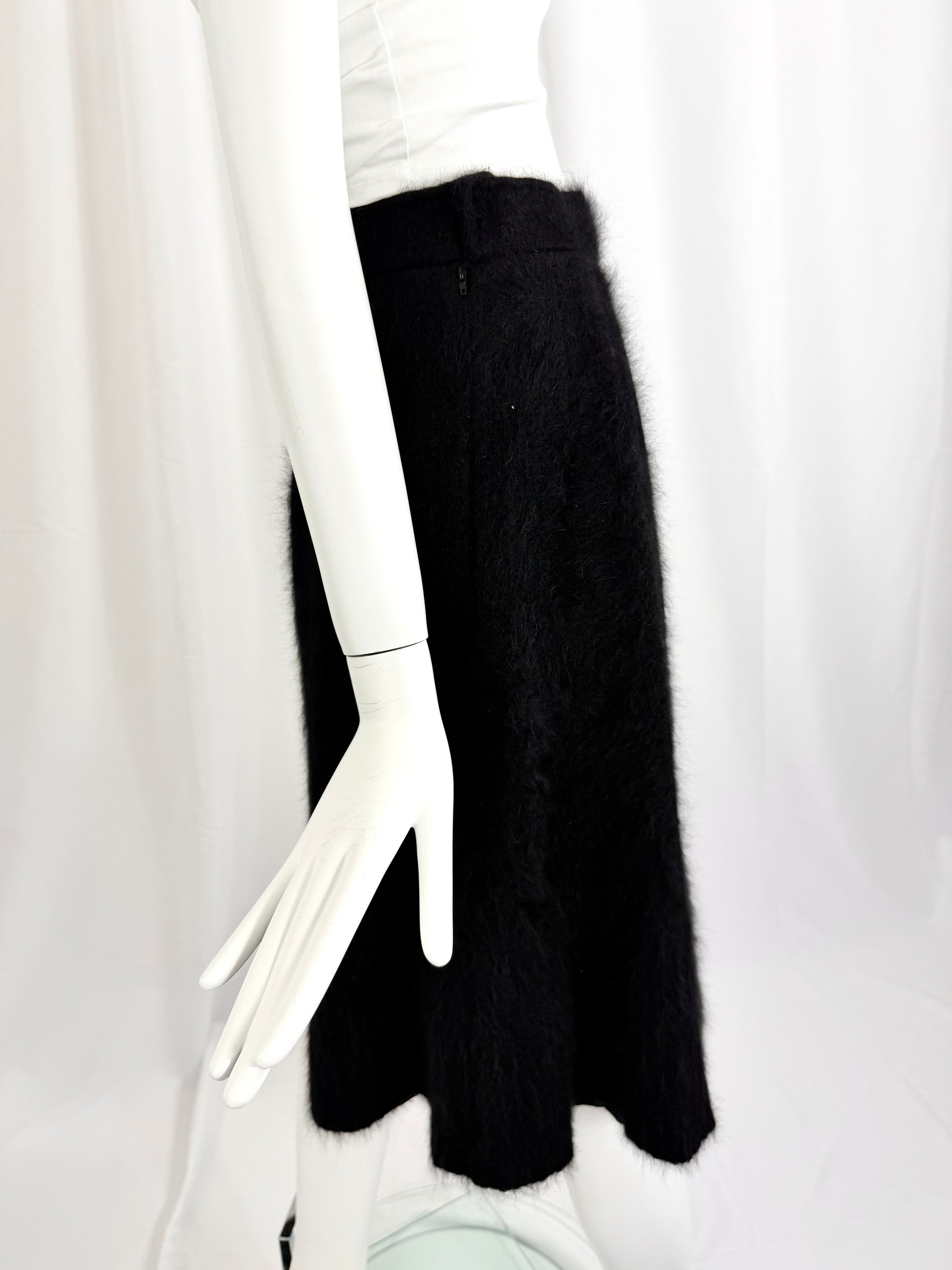 Vintage Black Angora Skirt