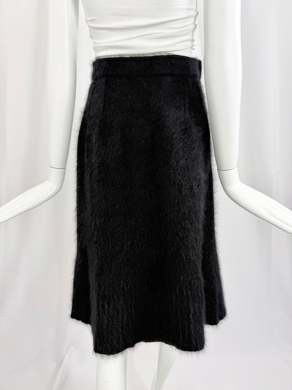Vintage Black Angora Skirt