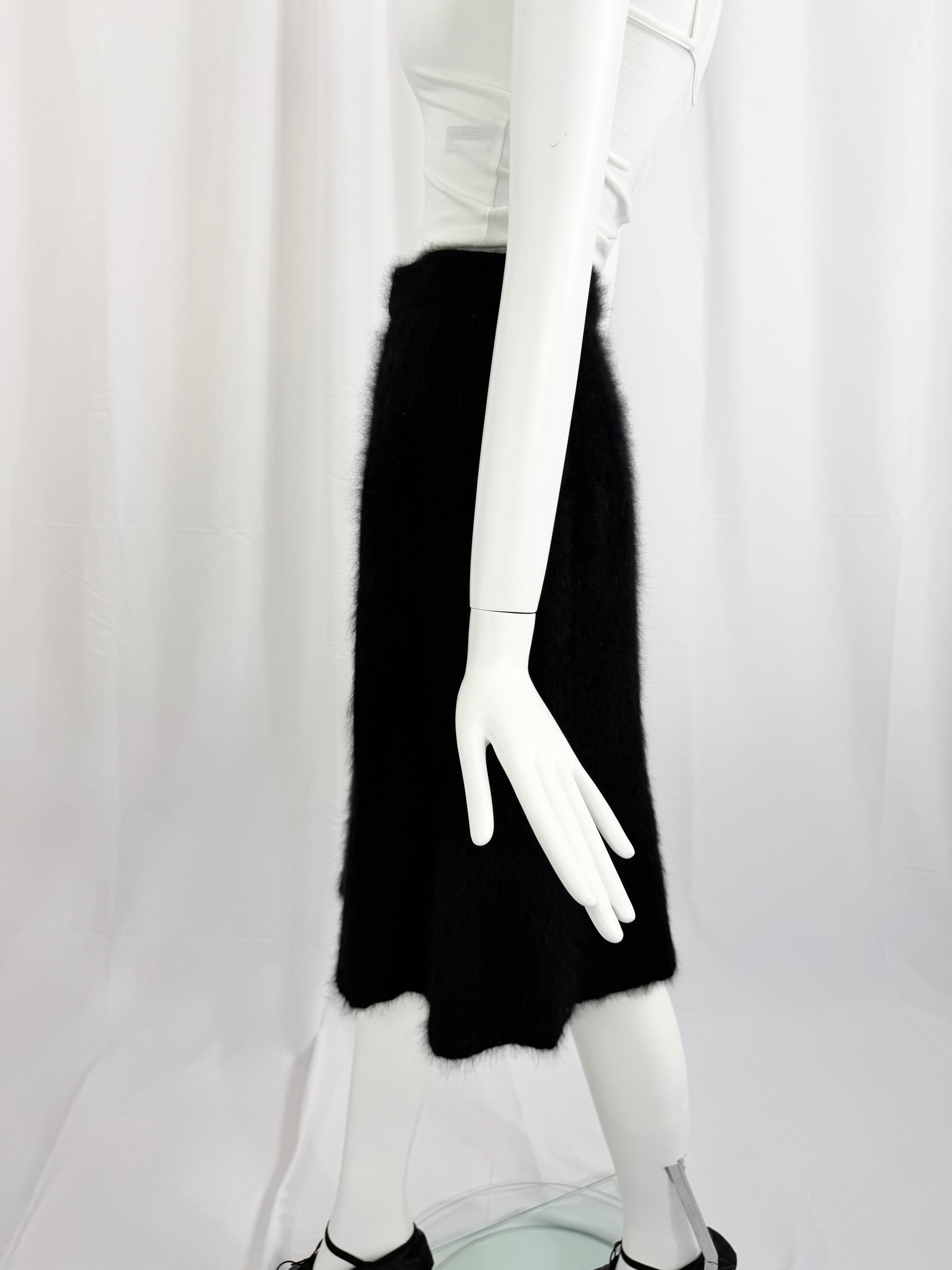 Vintage Black Angora Skirt