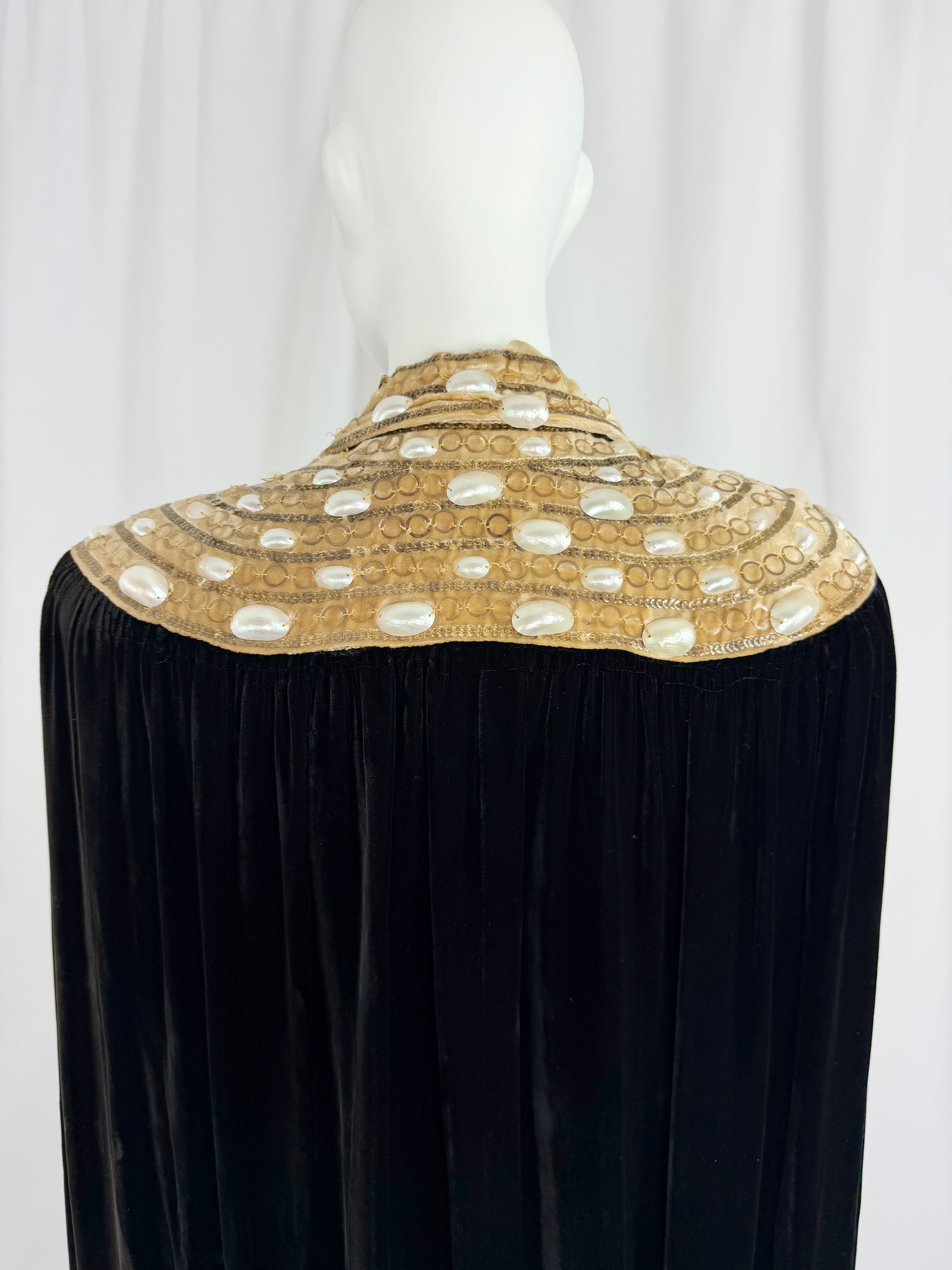 1930's Silk Velvet Cape